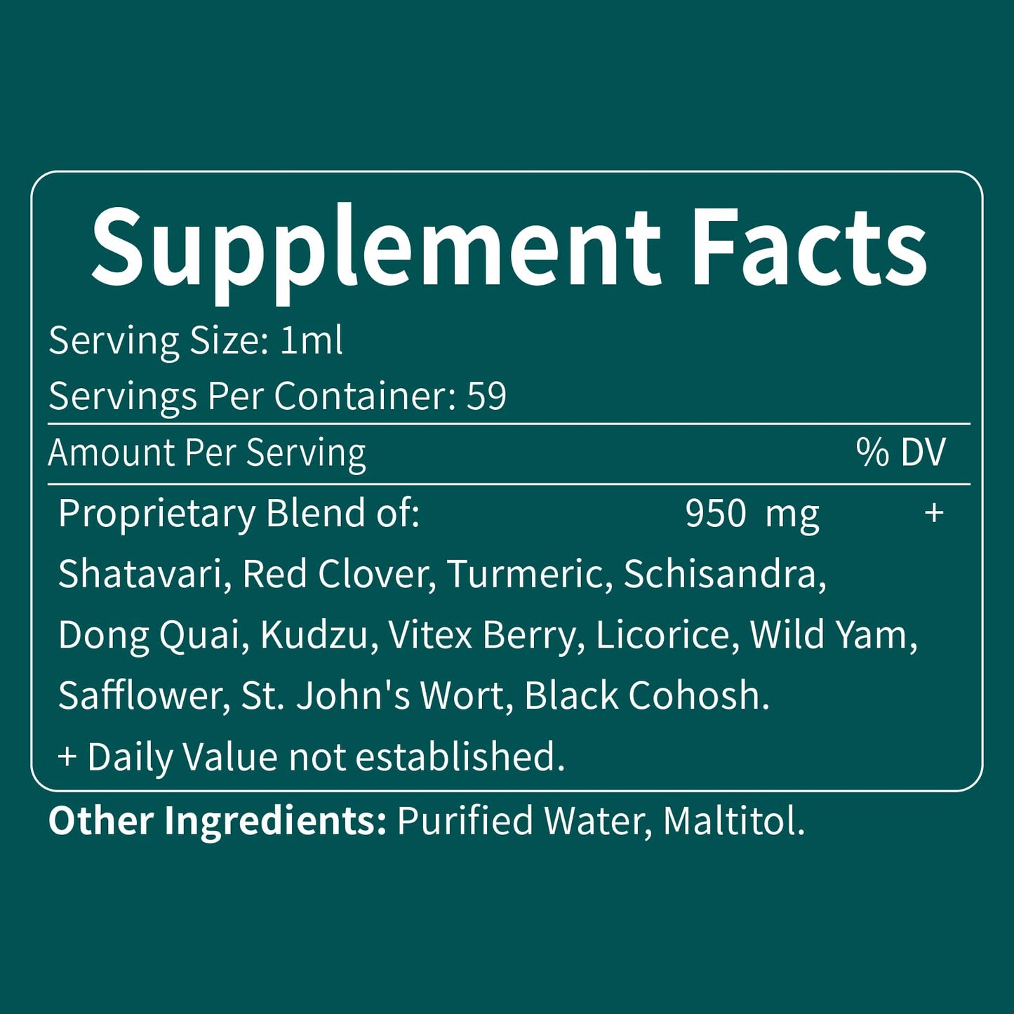 Shatavari (Shitabari) Drops for Women Support Menopause Relief, Herbal Supplement for PMS Support, 12-in-1 Formula with Wild Yam, Vitex Berry Extract. 2oz
