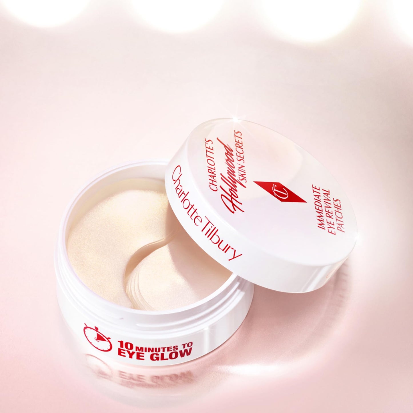 Charlotte Tilbury Hollywood Skin Secrets Under Eye Patches - Radiance-Boosting Lift Effect Eye Patches for Puffy Eyes & Dark Circles - Infused with Non-Slip & Non-Drip Cooling Hydrogel Cushion