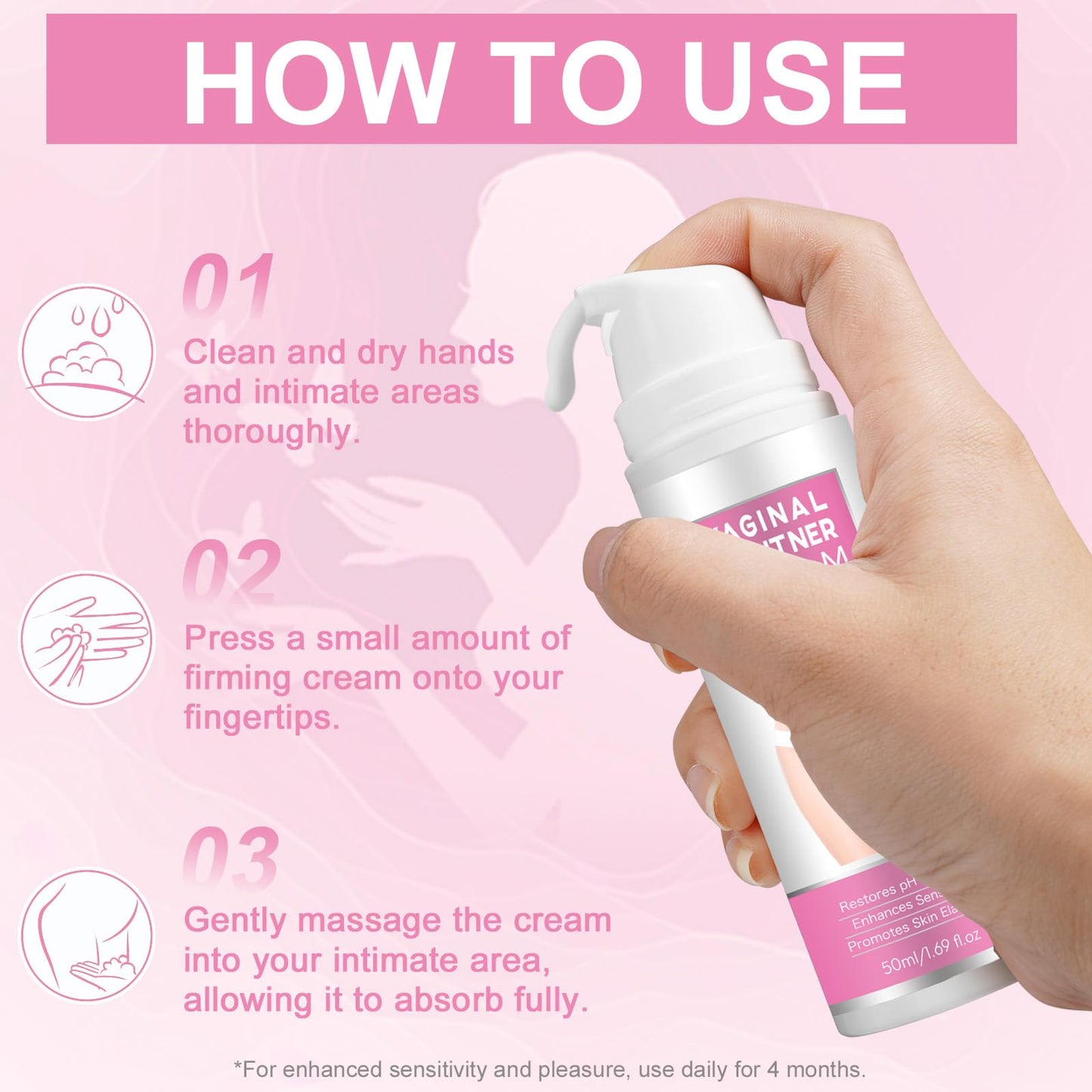 Feminine Intimate Tightening Cream - Natural Intimate Moisturizer Gel for Women pH Balance | Feminine Intimate Care | 50ml | Tightening Gel for Vag - Effective Enhances Tightness and Elasticity