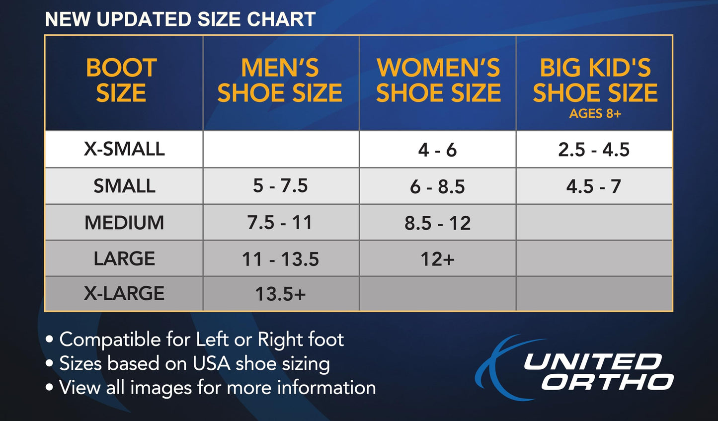 United Ortho Air Cam Walker Fracture Boot Liner, Medium
