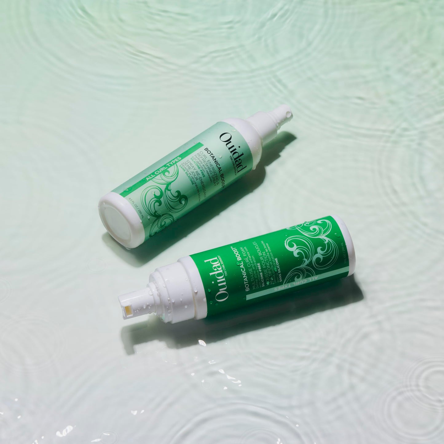 Ouidad Botanical Boost Multi-Use Mousse for Curly Hair, 7 fl oz, Lightweight Hair Styling Foam, Curl Enhancer Restores, Hydrates & Adds Shine, No Silicone, Sulfates & Parabens