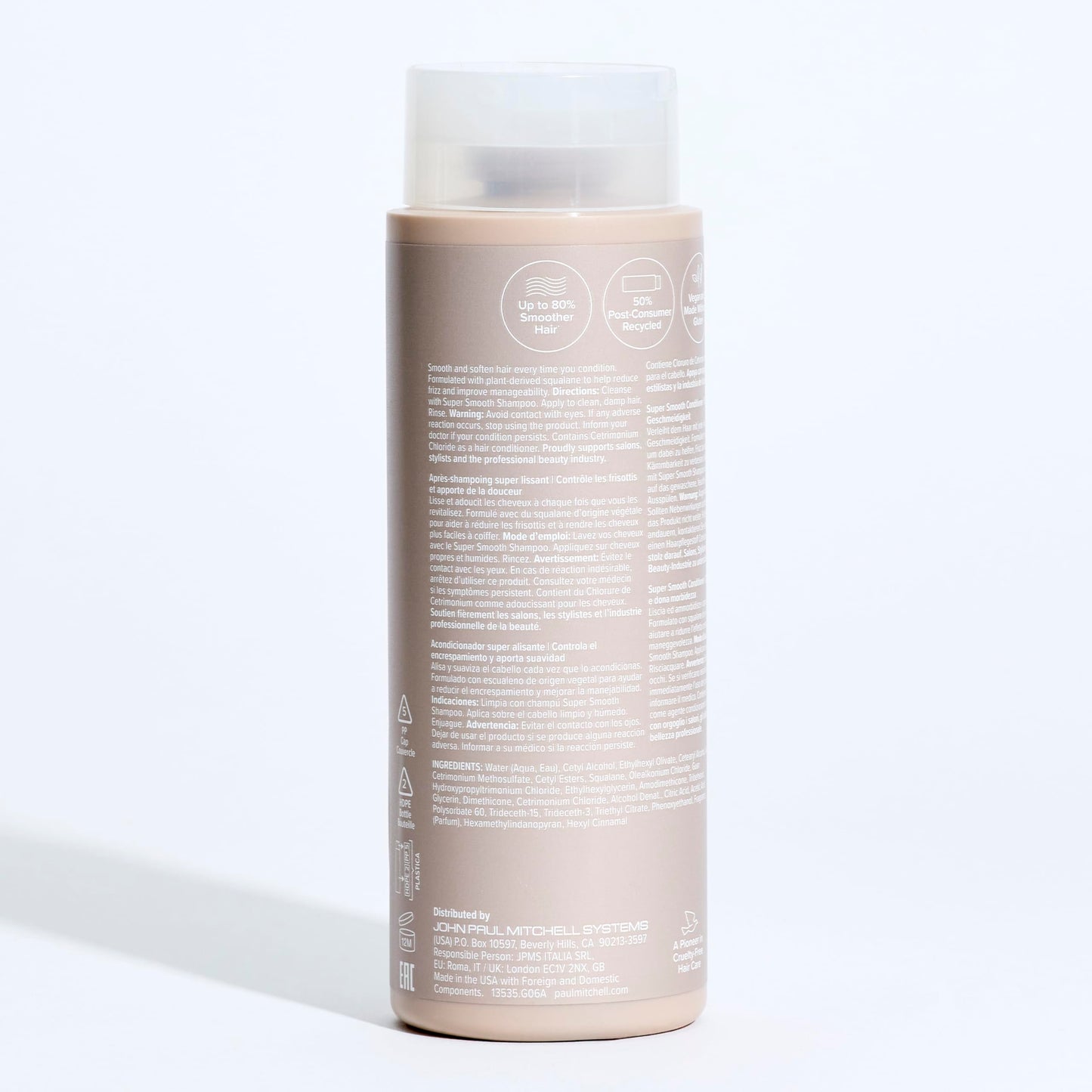 Paul Mitchell Super Smooth Conditioner, Controls Frizz, Adds Softness, For Frizzy Hair