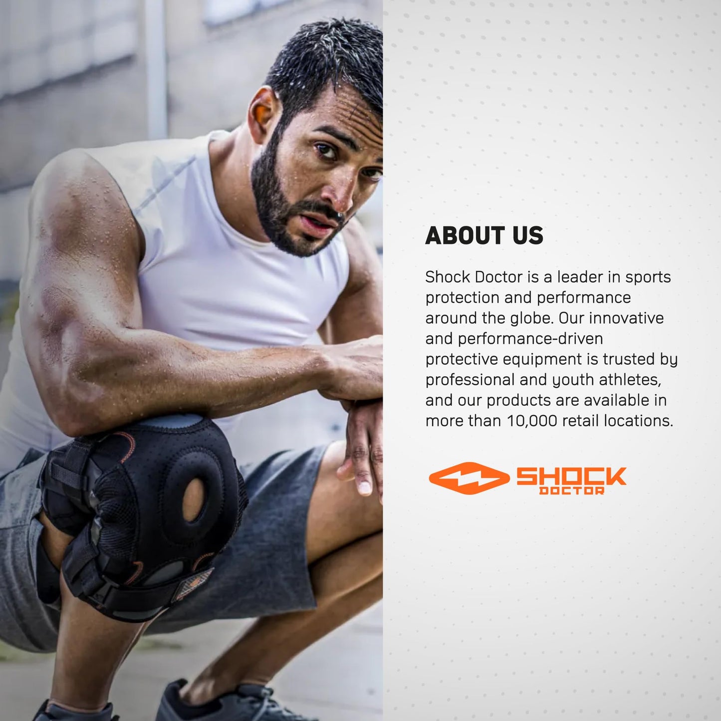Shock Doctor Knee Brace, Compression Knee Brace for Men & Women, Hinged Knee Brace with Side Stabilizers, Maximum Support, Adjustable Dual Hinges, Knee Braces and Knee Support