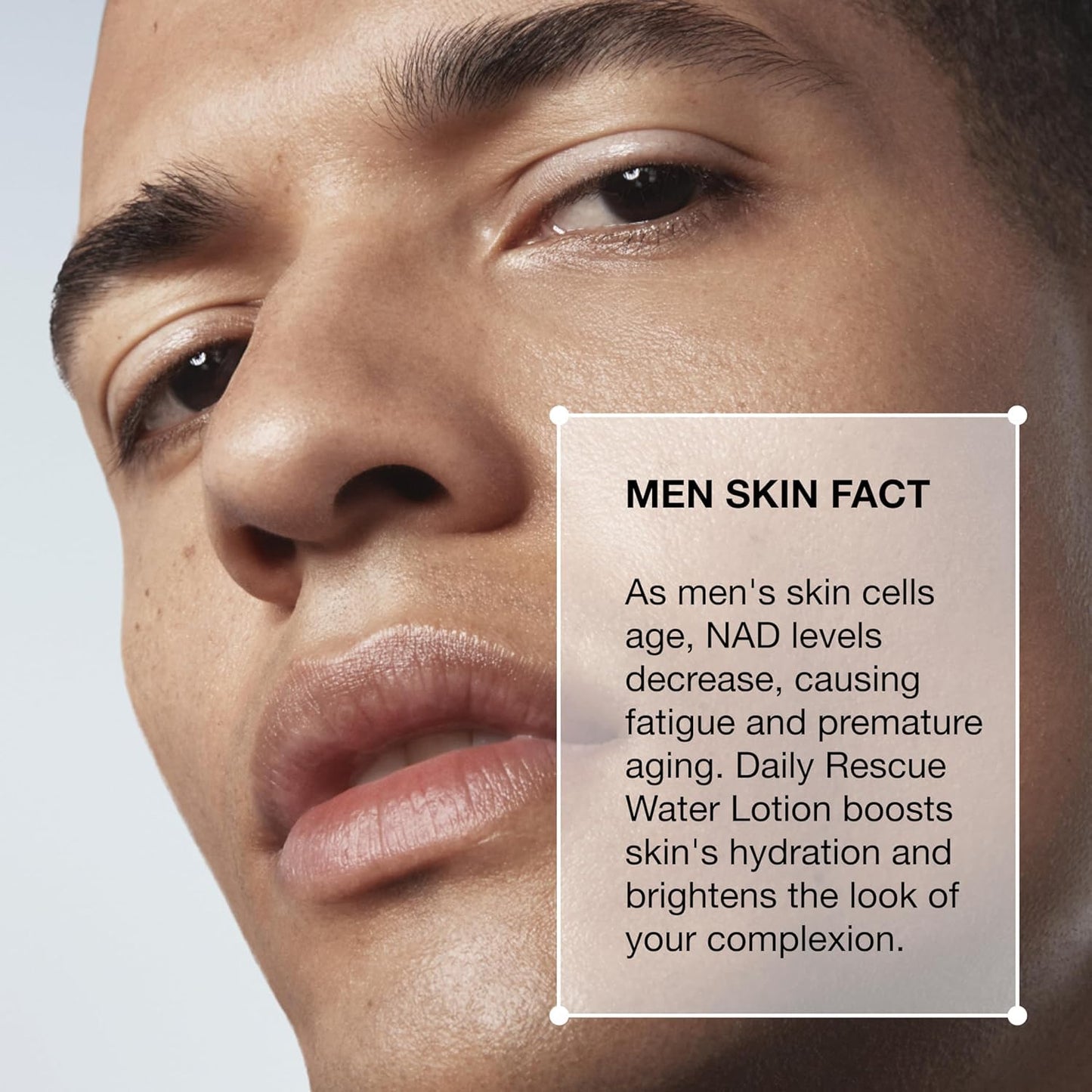 Lab Series Men's Daily Rescue Water Lotion Toner - Moisturizing Essence Skin Care for Men - Hydrating Face Toner with Niacinamide, 6.7 Fl Oz