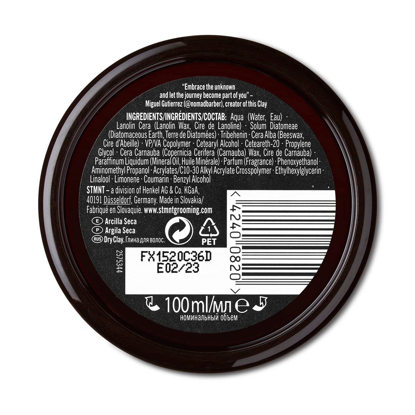 STMNT Grooming Goods Dry Clay | Extra Matte Finish | Super Strong Control | Easy to Wash Out