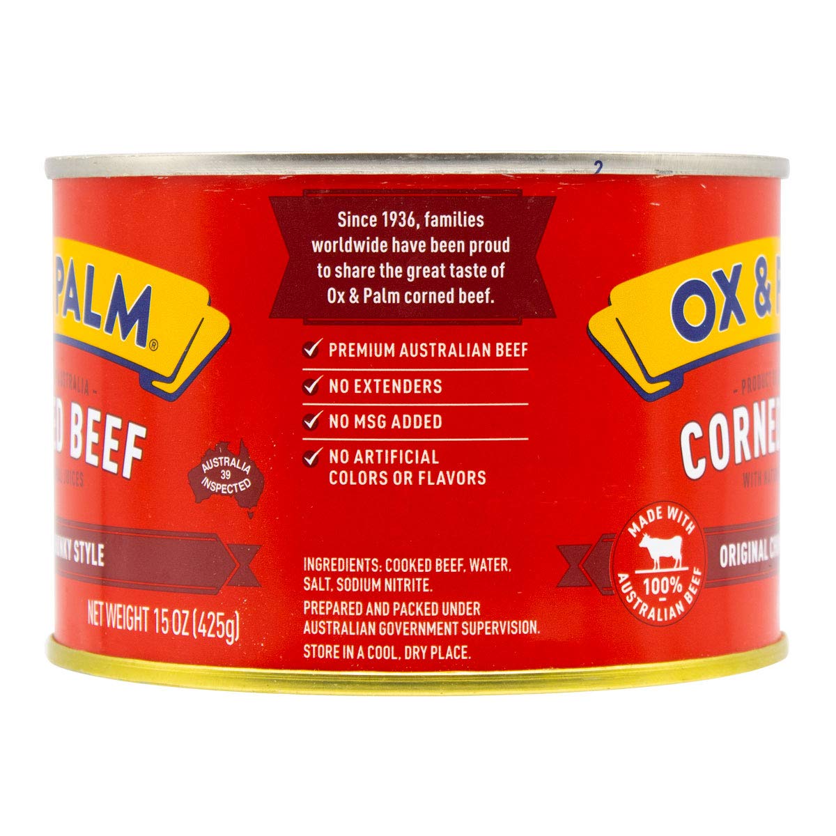 Ox & Palm Australian Corned Beef Original Chunky Style 15 oz (Pack of 1)