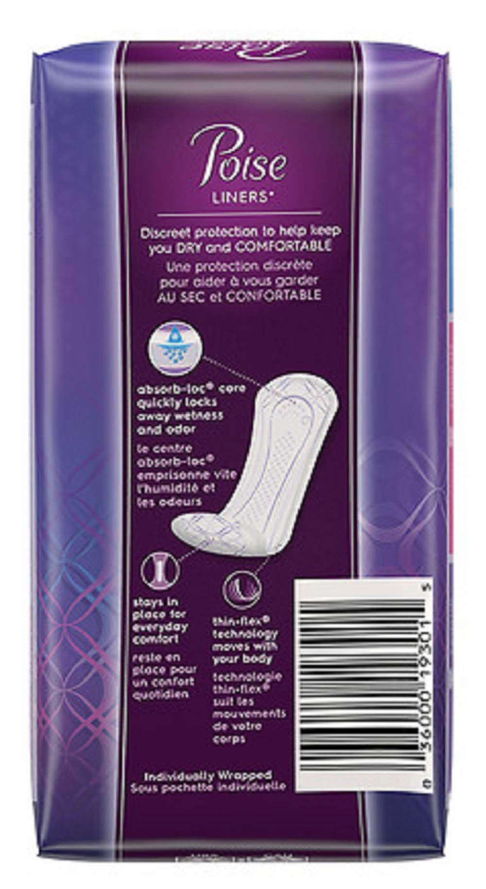Poise Pantiliners, 26 Count