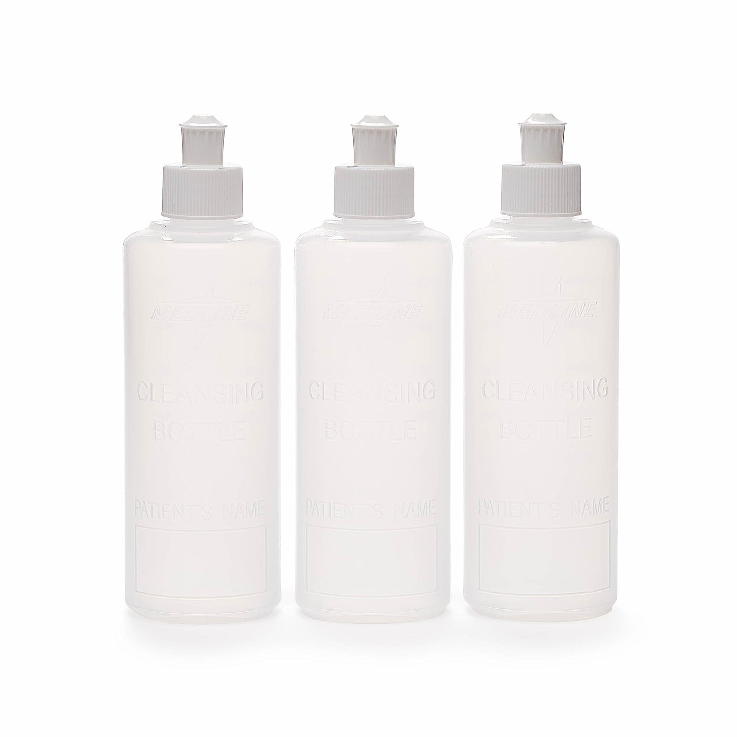 Medline Squirt Bottle, Postpartum Peri Bottle, 3 Pack, 8 oz Perineal Irrigation Bottle, Cleansing Bottle for new moms or bidet use