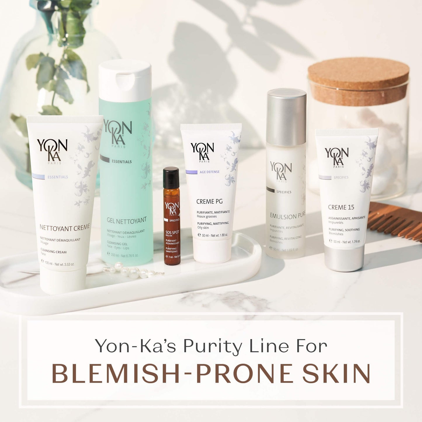 Yon-Ka SOS Spot Roll-On | Targeted Blemish Treatment for Pimples and Breakouts | Soothes and Purifies Skin | Alcohol-Free | Travel Size 0.24 fl oz