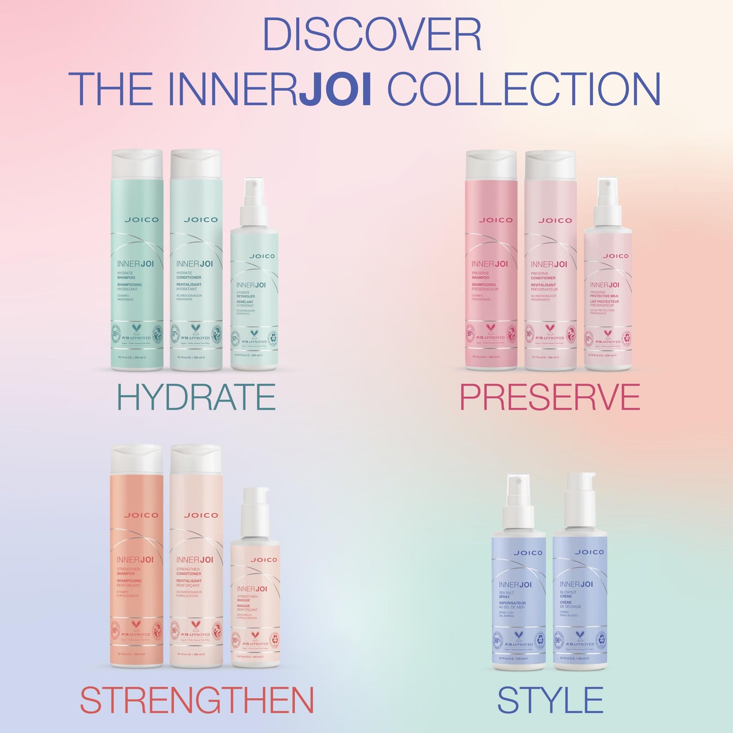Joico InnerJoi Hydrate Detangler | For Dry Tangled Hair | Sulfate & Paraben Free | Naturally-Derived Vegan Formula