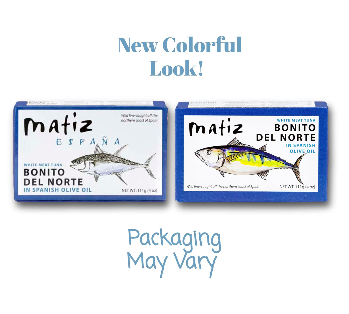 Matiz España Bonito Del Norte, 4 Ounce, White Meat Tuna in Olive Oil (12 Tins)