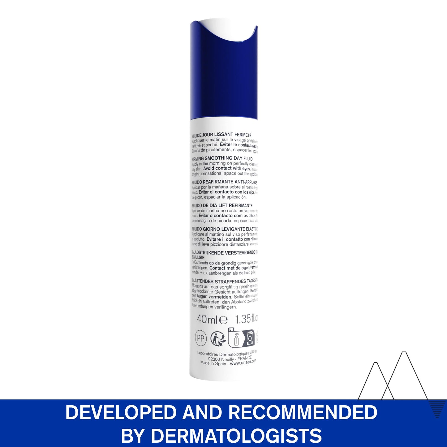 Uriage Age Lift Firming Smoothing Day Fluid 1.35 fl.oz. | Anti-Aging Fluid with Retinol, Hyaluronic Acid & Rose Fruit Extract that Reduces the Appearance of Fine Lines and Wrinkles