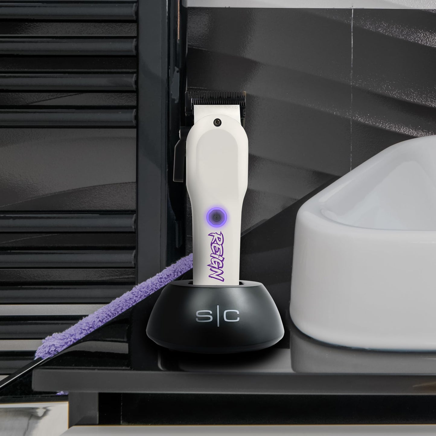 StyleCraft Reign Hair Clipper, Hair Trimmer Charging Base Stand