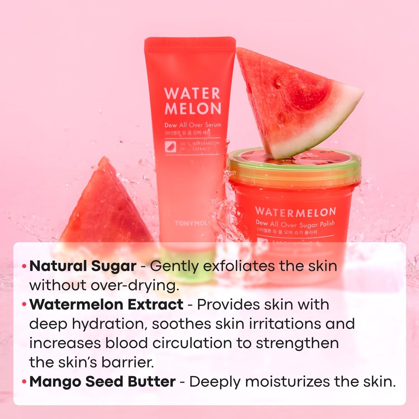 TONYMOLY Watermelon Dew All Over Body & Face Serum, Hydrating Serum for Glowing Skin, Korean Skincare, Watermelon Extract, Aloe Leaf Extract & Centella Asiatica, All Skin Types