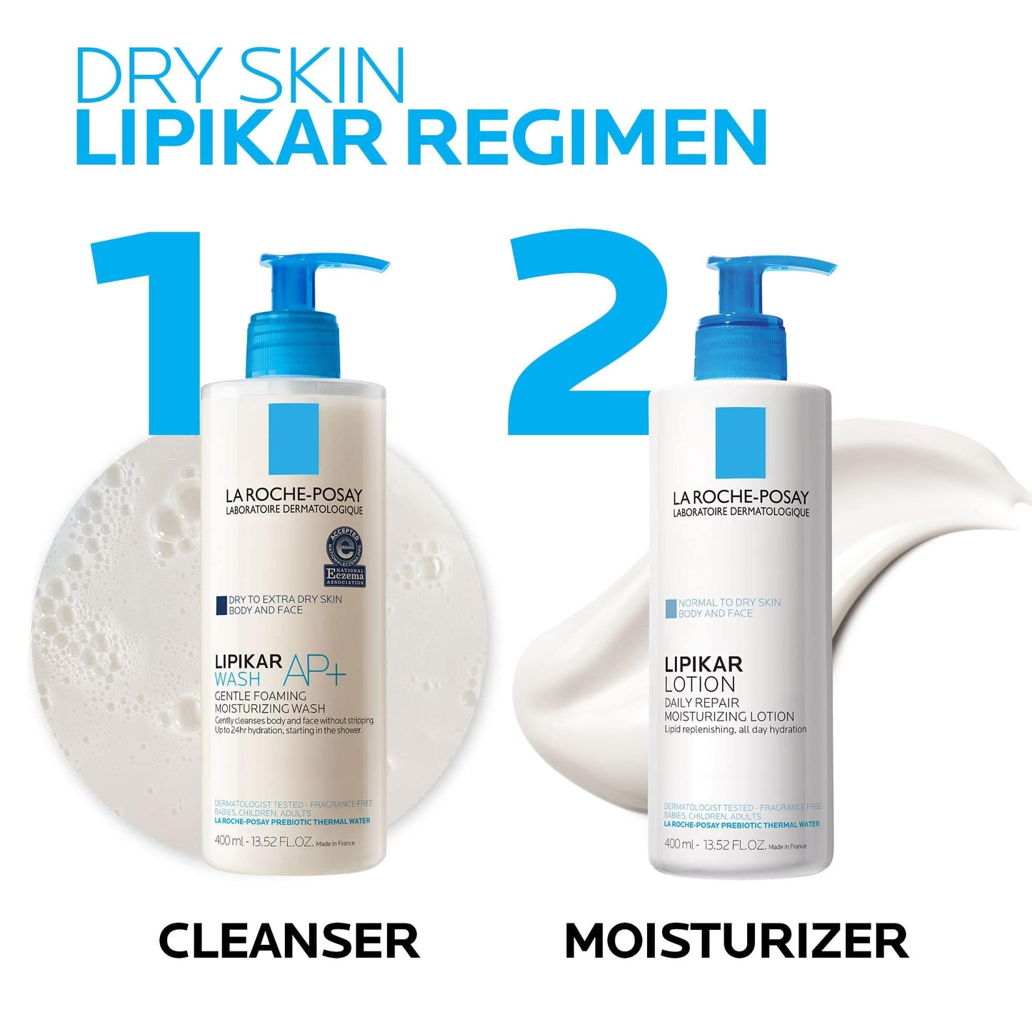 La Roche-Posay Lipikar Body Lotion Daily Repair Moisturizing Cream, Fragrance Free Body Moisturizer with Shea Butter, Body Lotion for Dry Skin, Moisturizing for Sensitive Skin