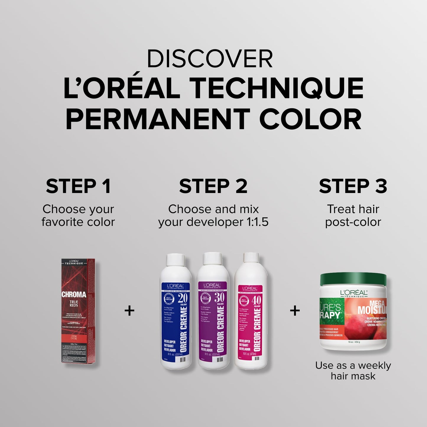 L'OREAL TECHNIQUE Nature's Therapy Mega Moisture Creme - Deep Conditioning & Detangling Hair Mask, Softens and Adds Shine With Botanical Extracts, For All Hair Types, 16 Oz