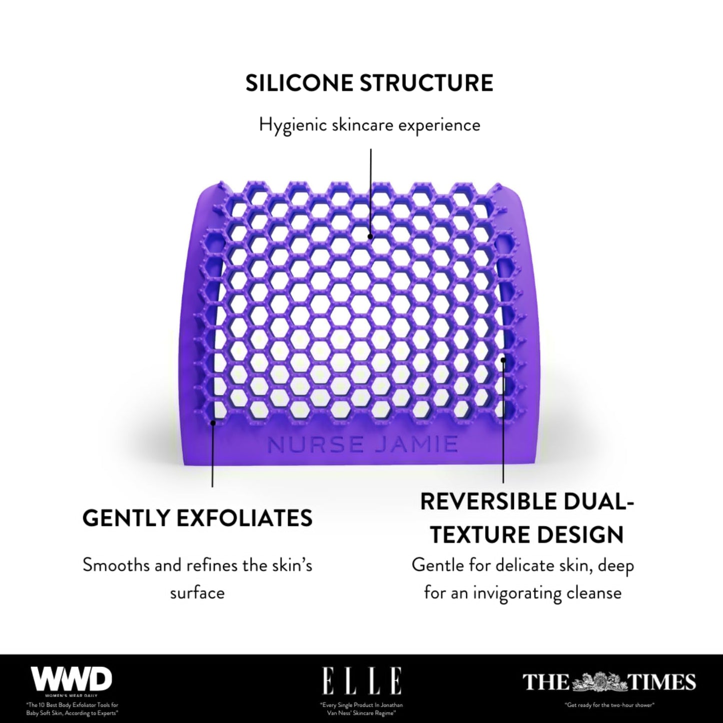 Nurse Jamie Exfoliband Silicone Loofah – Dual-Texture Exfoliating & Cleansing Tool for Smooth, Refreshed Skin