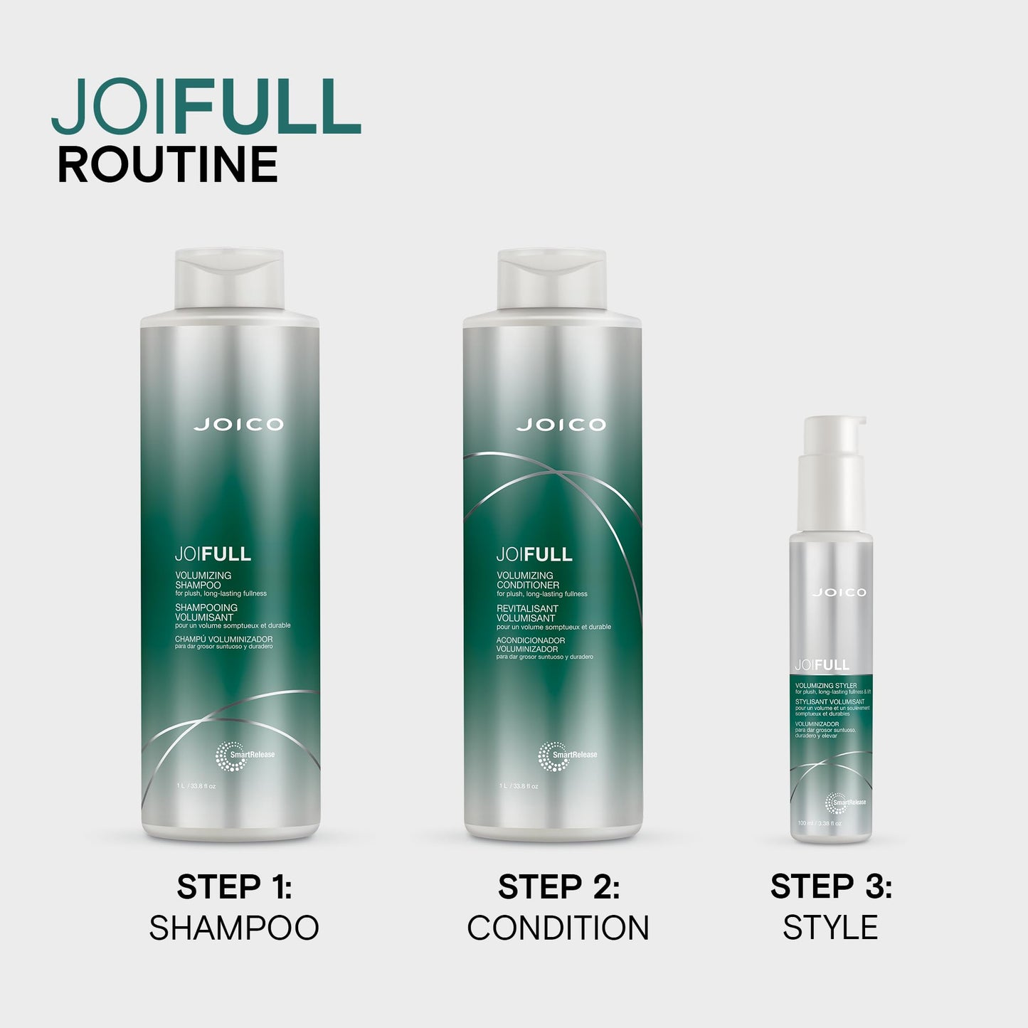 Joico JoiFULL Volumizing Conditioner | For Fine, Thin Hair | Add Instant Body | Long-Lasting Fullness | For Thicker Bouncier Hair | Boost Shine | With Lotus Flower & Bamboo Extract