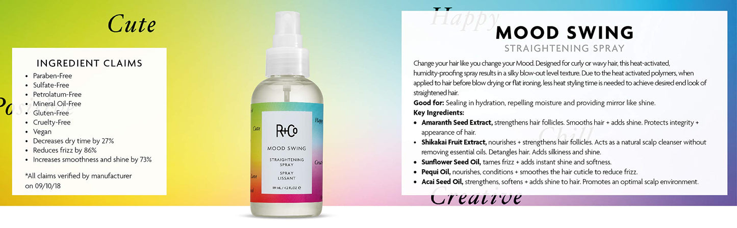 R+Co Mood Swing Straightening Spray 124 ml 4.2 oz