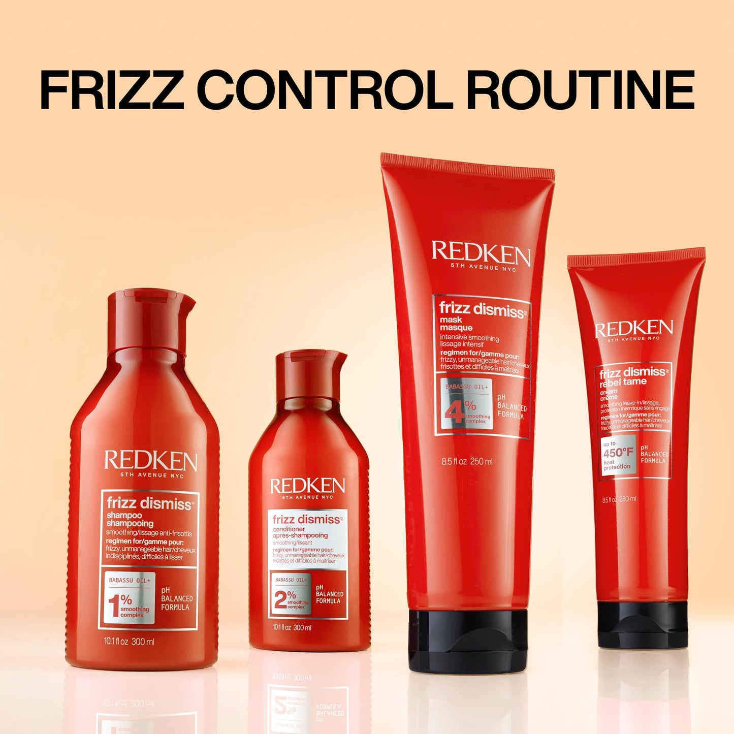 Redken Frizz Dismiss Rebel Tame Heat Protective Leave-In Cream For Frizzy Hair - Protects Hair Against Frizz