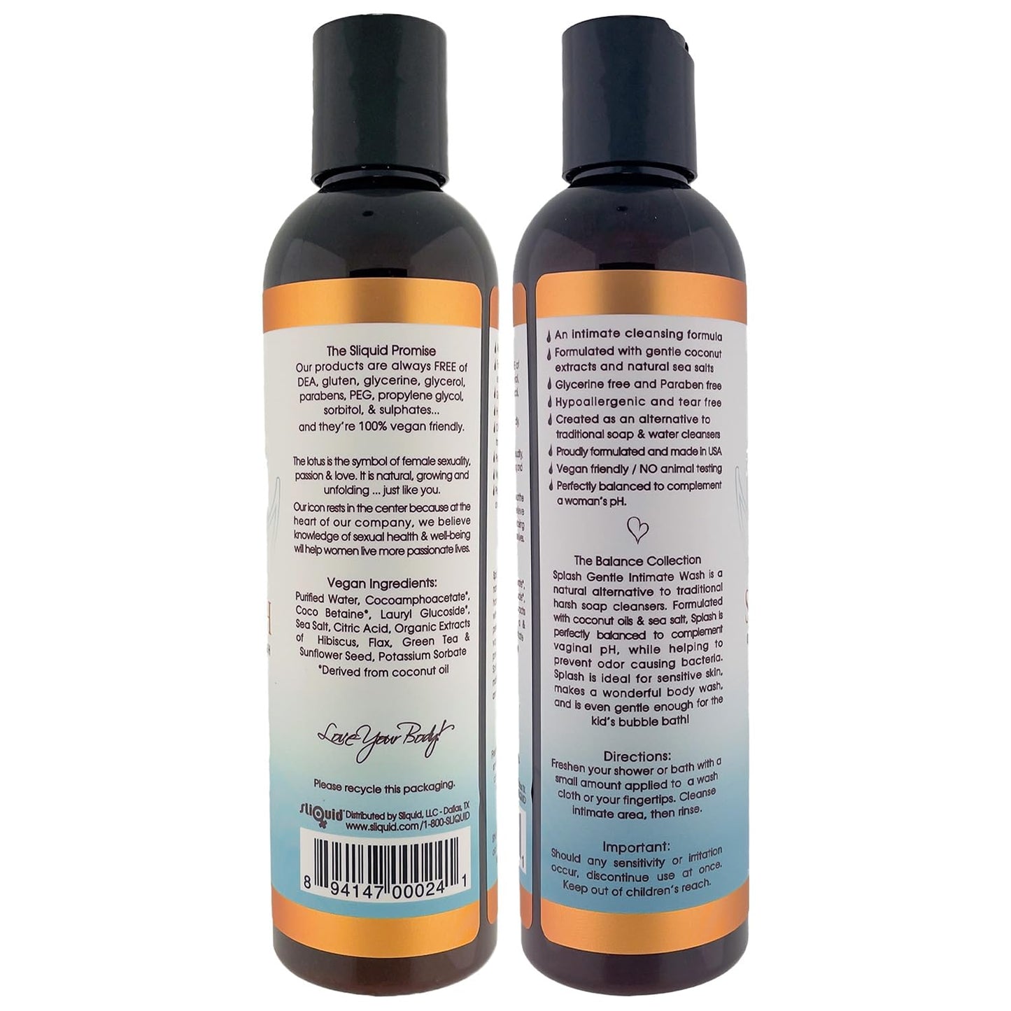 Sliquid Splash Gentle Feminine Wash - Unscented 8.5 fl oz