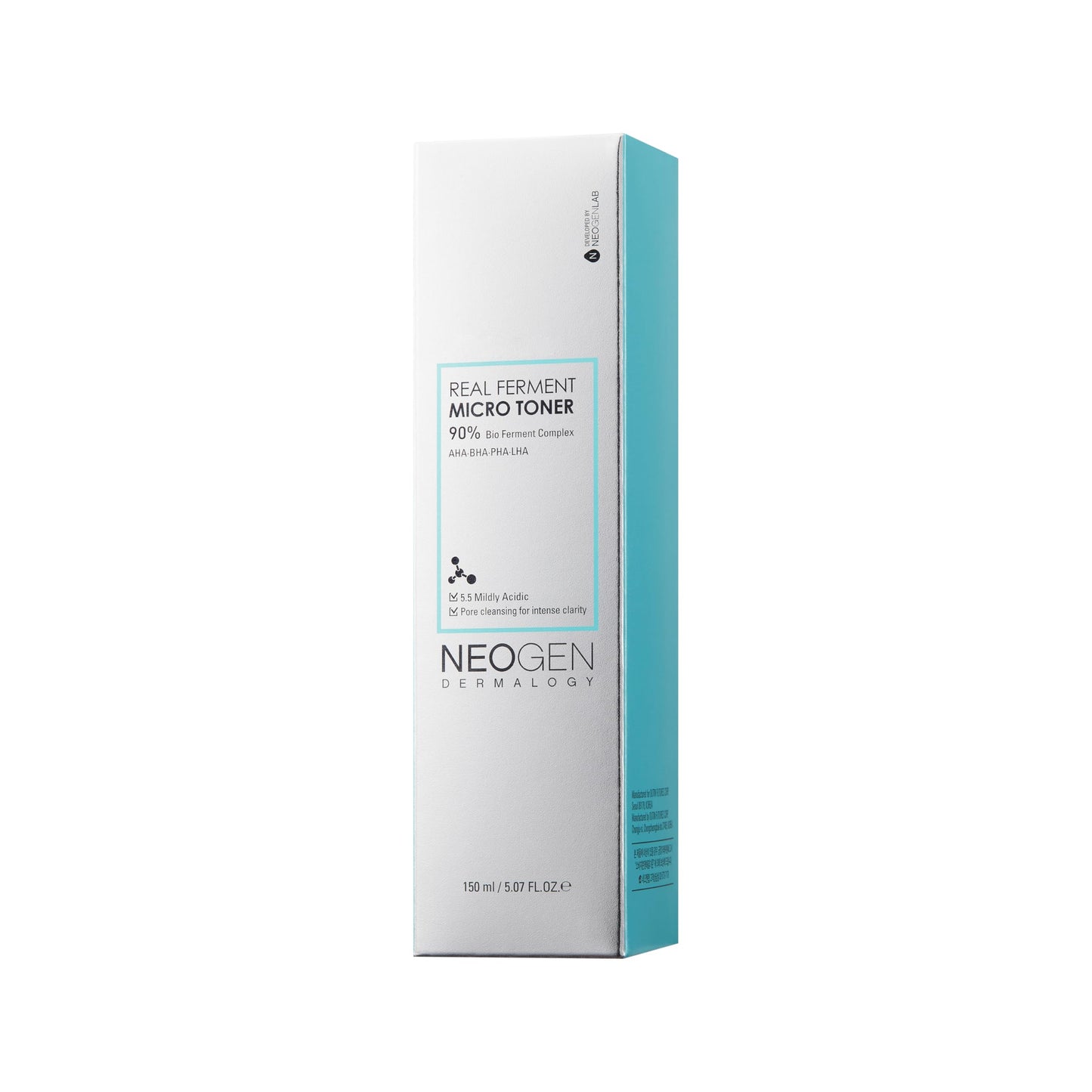 Neogen Dermalogy Real Ferment Micro Toner | Gentle Face Toner w/Triple Hyaluronic Acid & AHA, BHA, PHA, LHA Gentle Exfoliation 5.07 fl oz