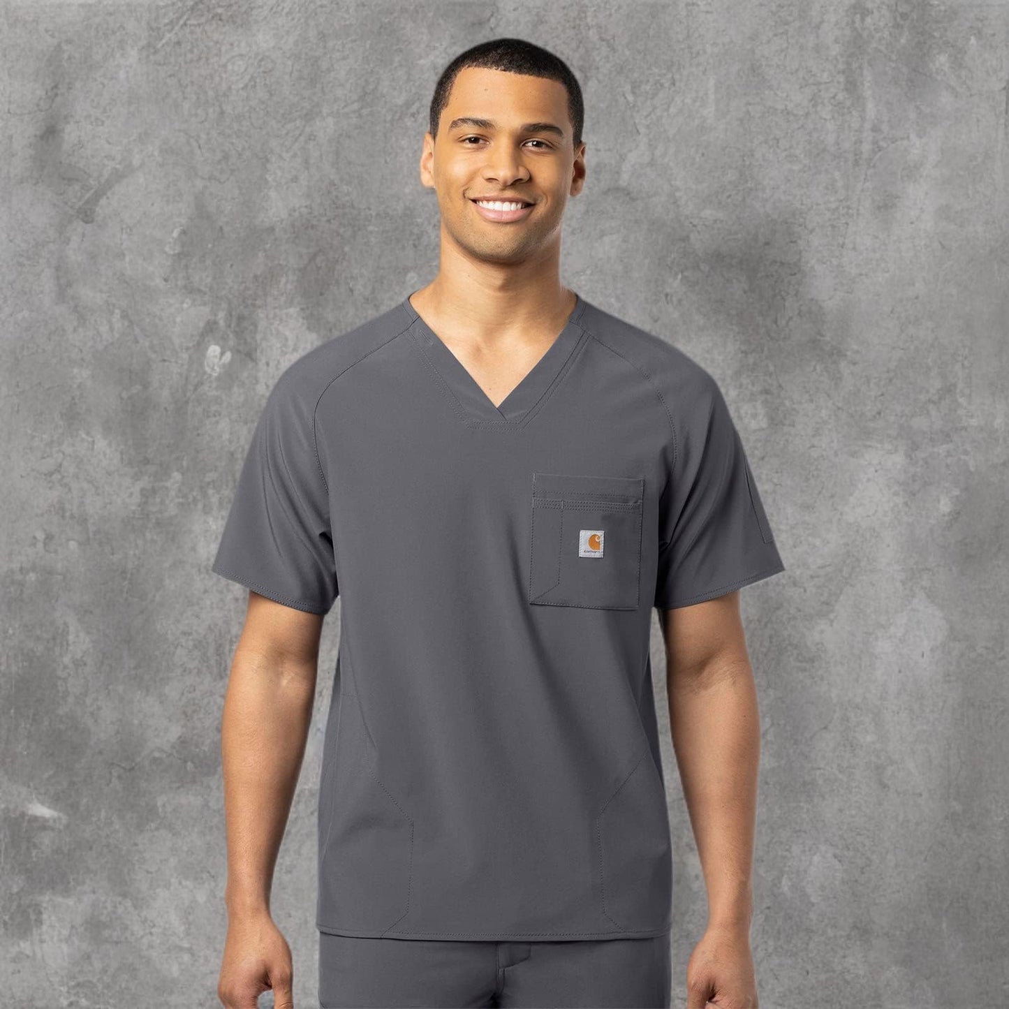 Carhartt Cross-Flex Scrubs for Men, Chest Pocket V-Neck Scrub Tops