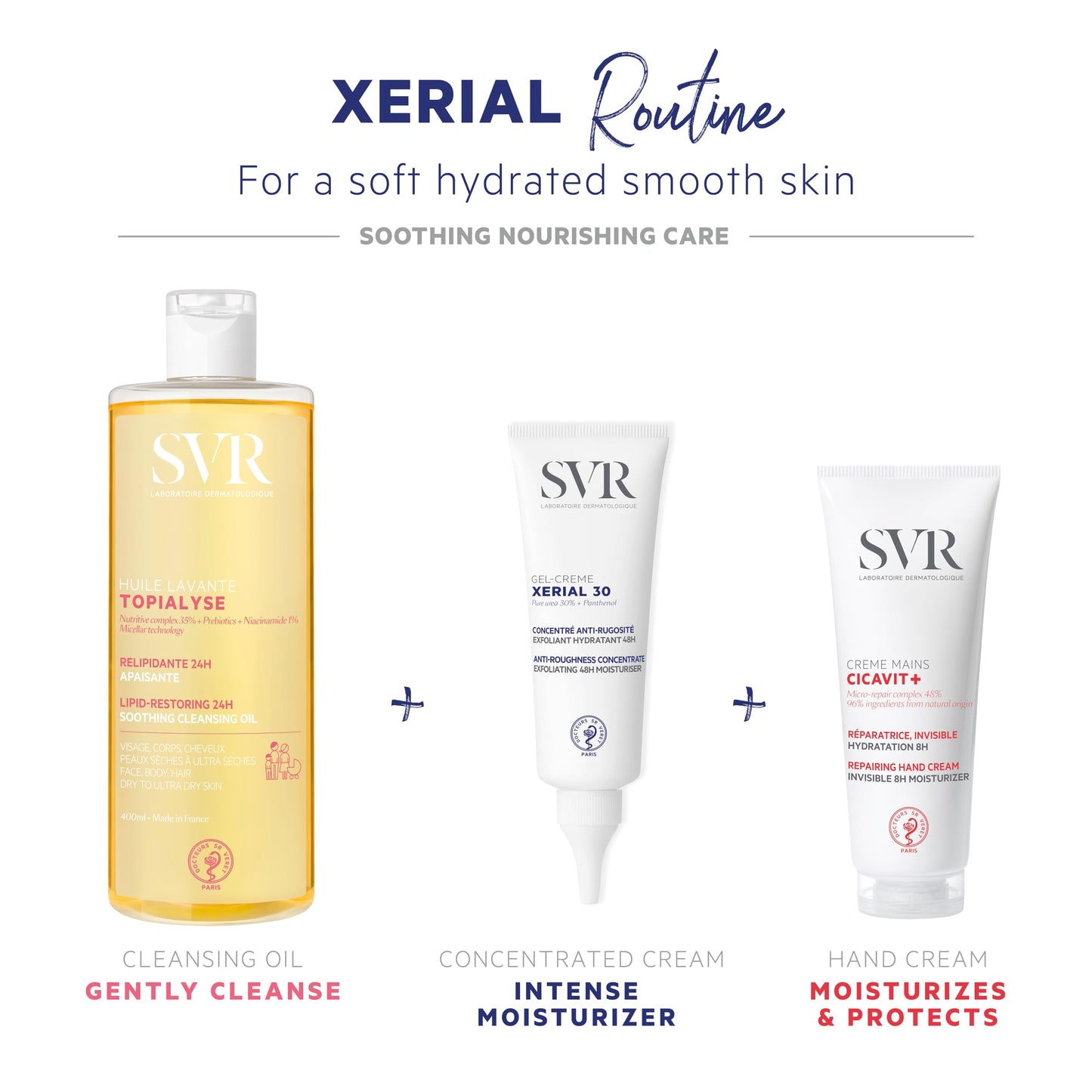 SVR Xerial 30 Concentrated Body Gel Cream. Powerful 48hr. Moisturizer & Exfoliating Cream for Dry, Rough, Bumpy Skin. Reduces Ingrown Hairs & Leaves the Skin Soft & Smooth, 2.5 fl.oz.