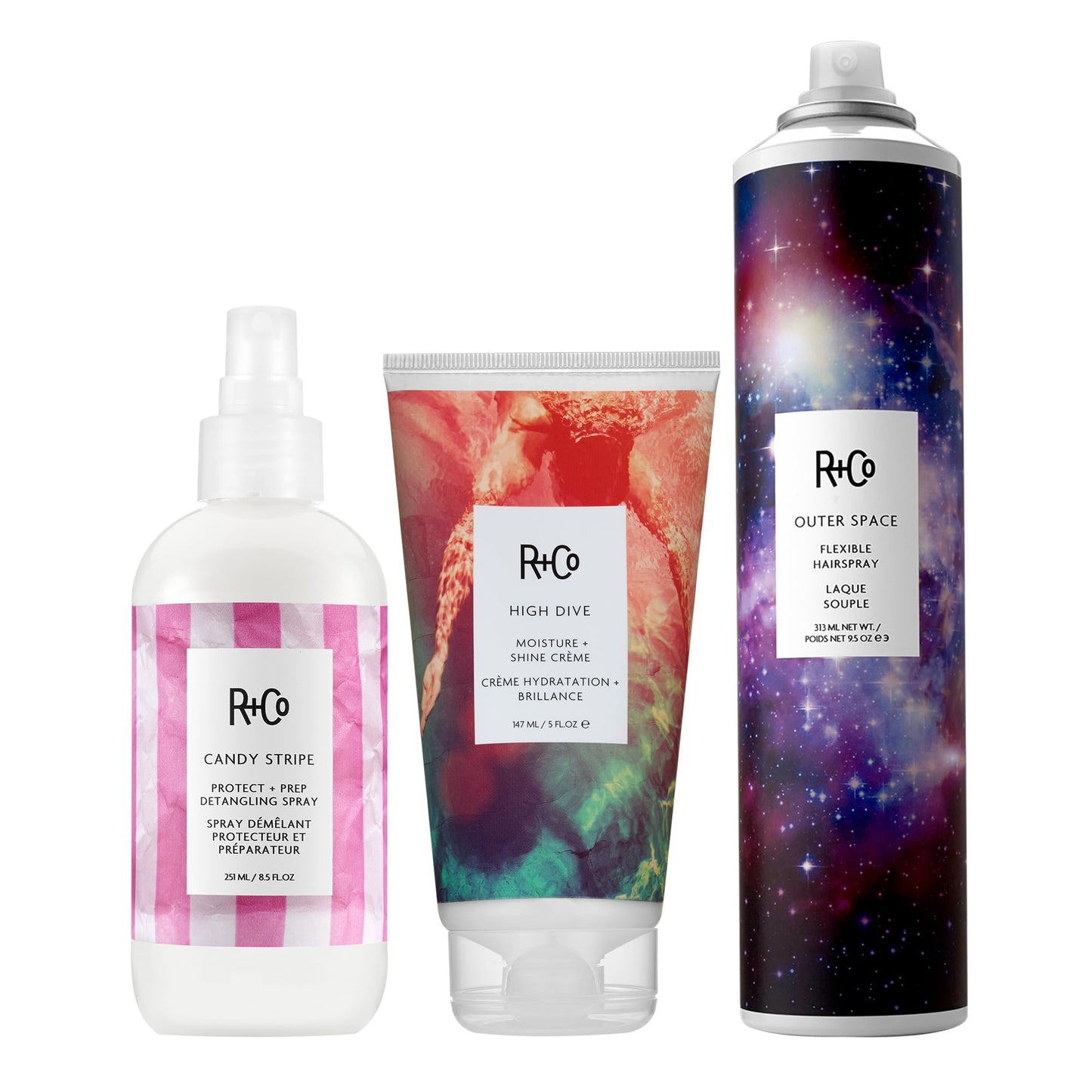 R+Co Outer Space Flexible Hairspray | Every Day Use + Lightweight + Sticky-Free | Vegan + Cruelty-Free | 9.5 Oz