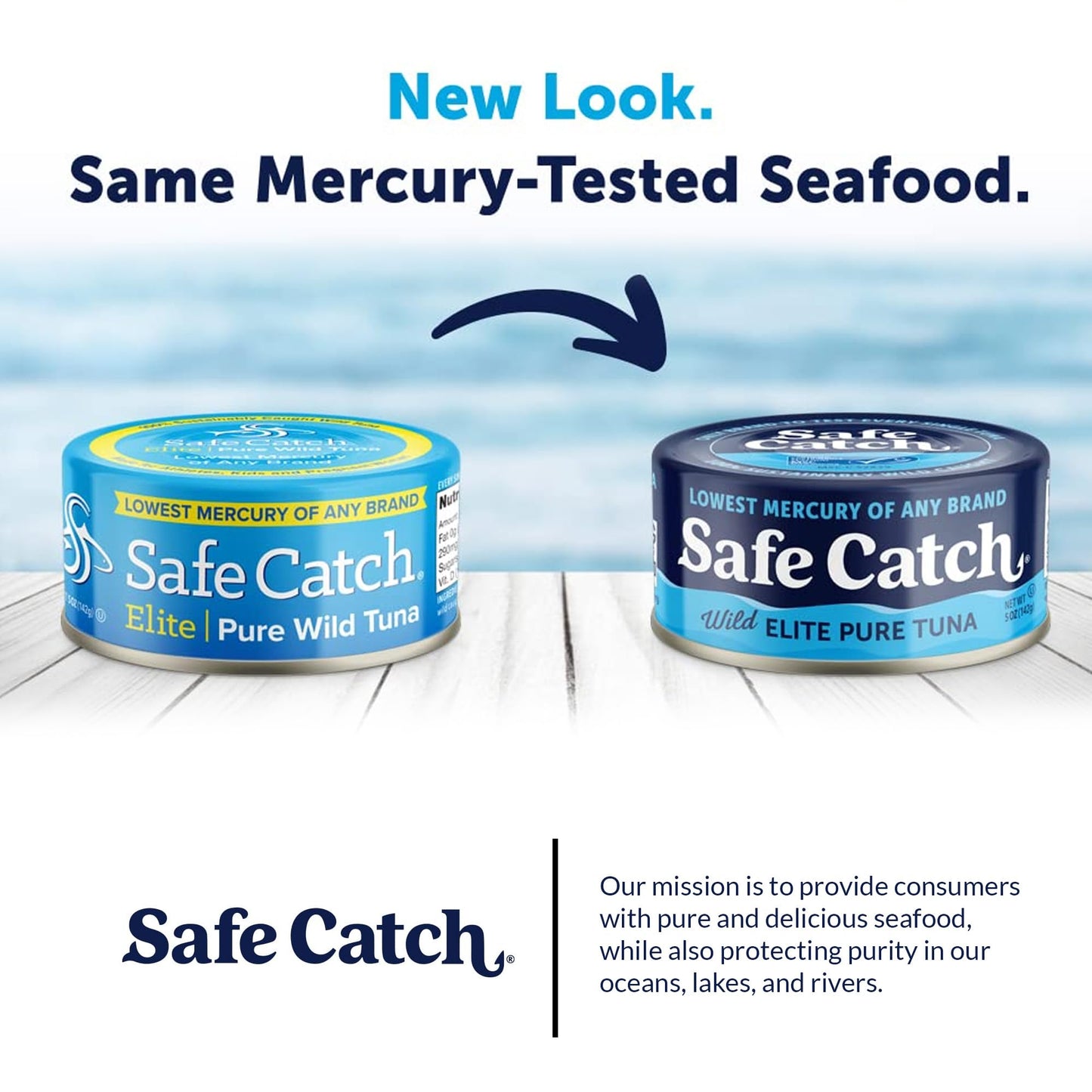 Safe Catch Canned Wild Tuna Fish, Wild Caught, Lowest Mercury, Gluten-Free, Kosher, Non-GMO, Whole30 Approved, Paleo, Keto Food, 5oz Can, 12-Pack