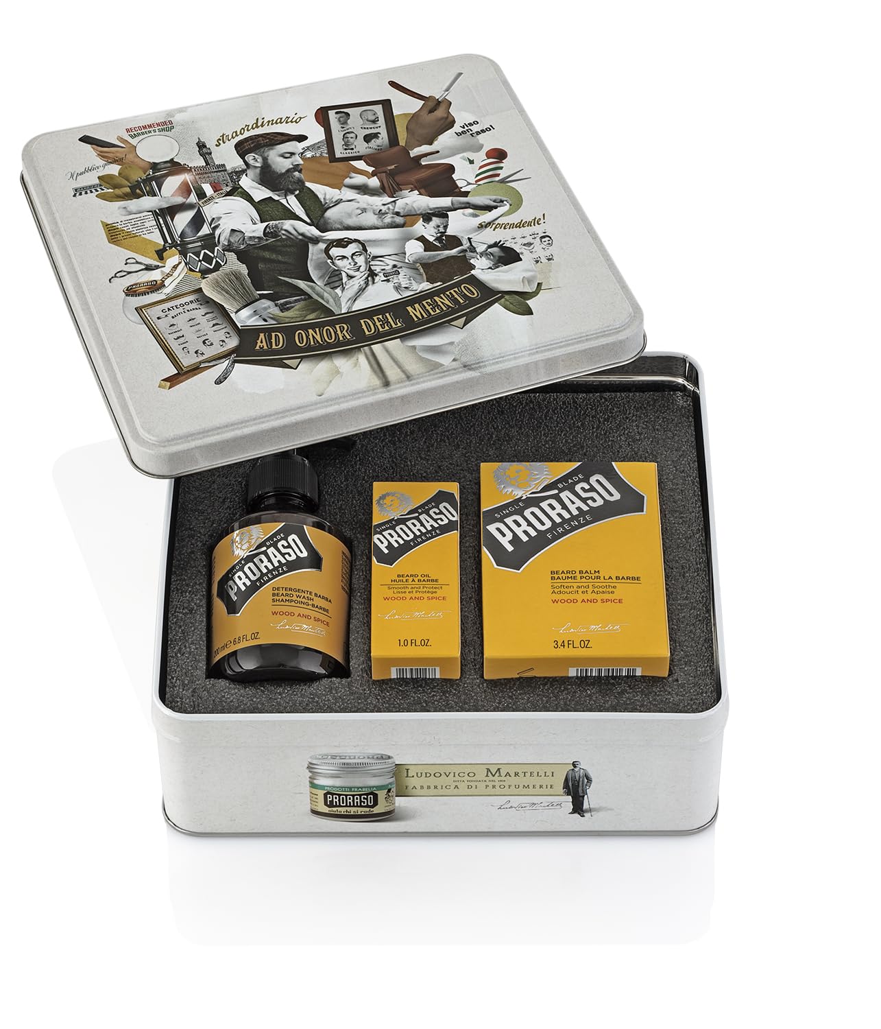 Proraso Beard Care Kit Gift Set for Men with Beard Wash, Beard Oil and Beard Balm