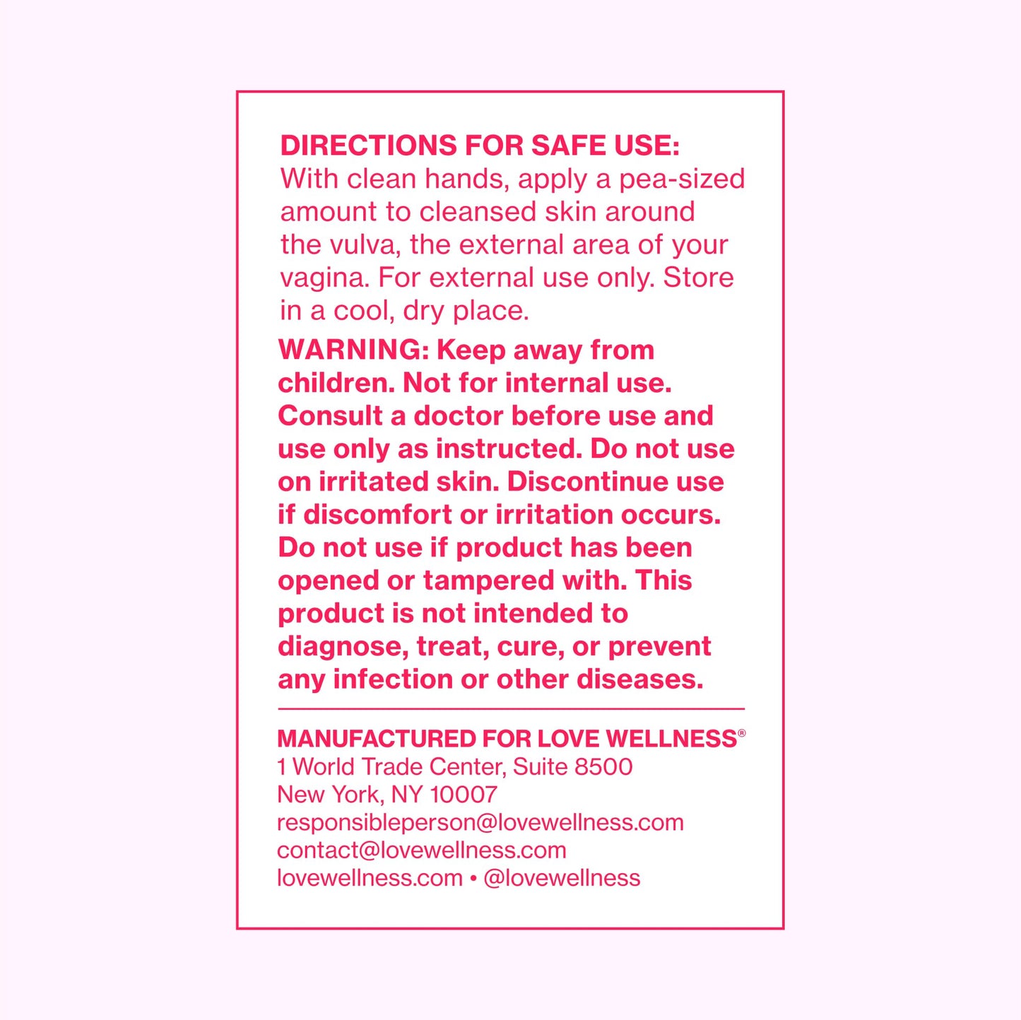 Love Wellness Comfy Cream Vulva & Vaginal Moisturizer - 1.01 oz