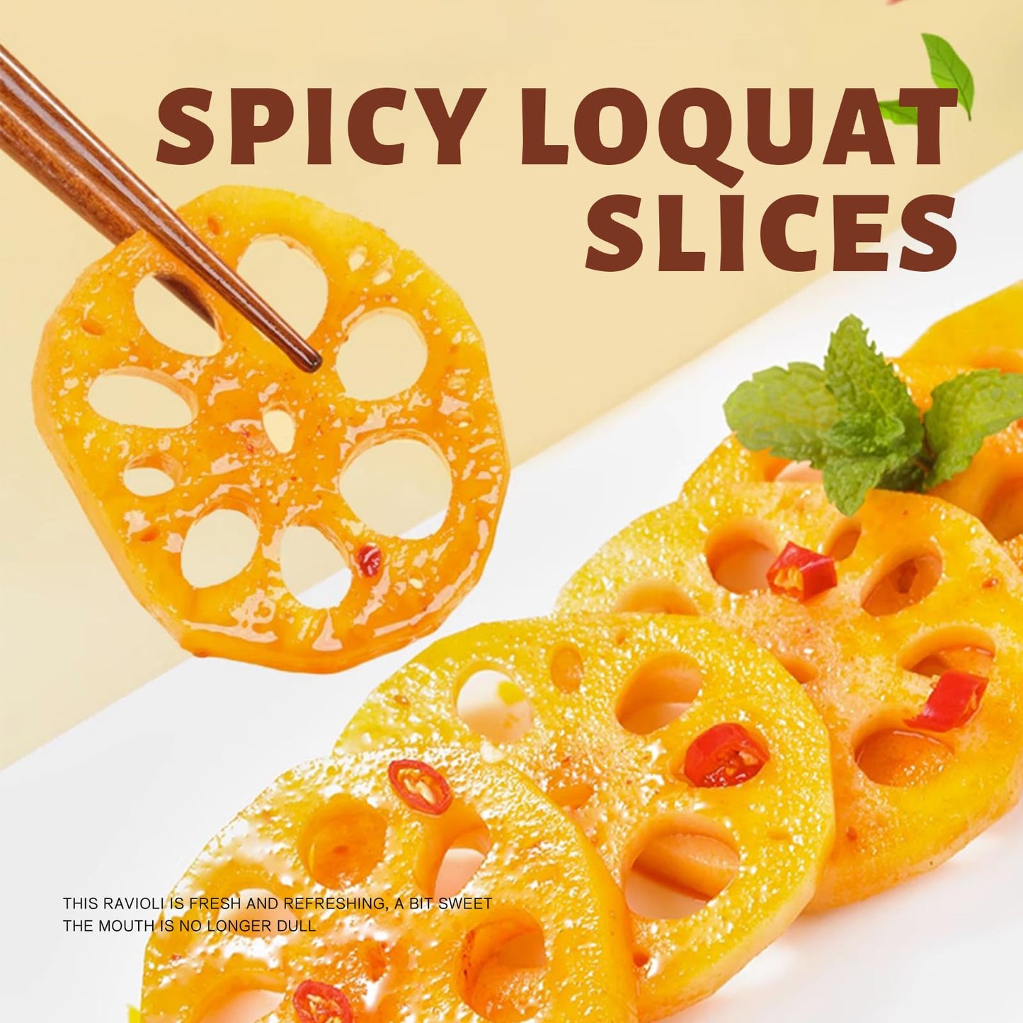 Spicy Lotus Root Slices, Instant Pickles, Waxed Vegetables, Spicy Strips, Casual Food, Tasty Side Dishes, Seasoned Dishes Instant Pouches, Spicy Vegetables, (20 Pouches)