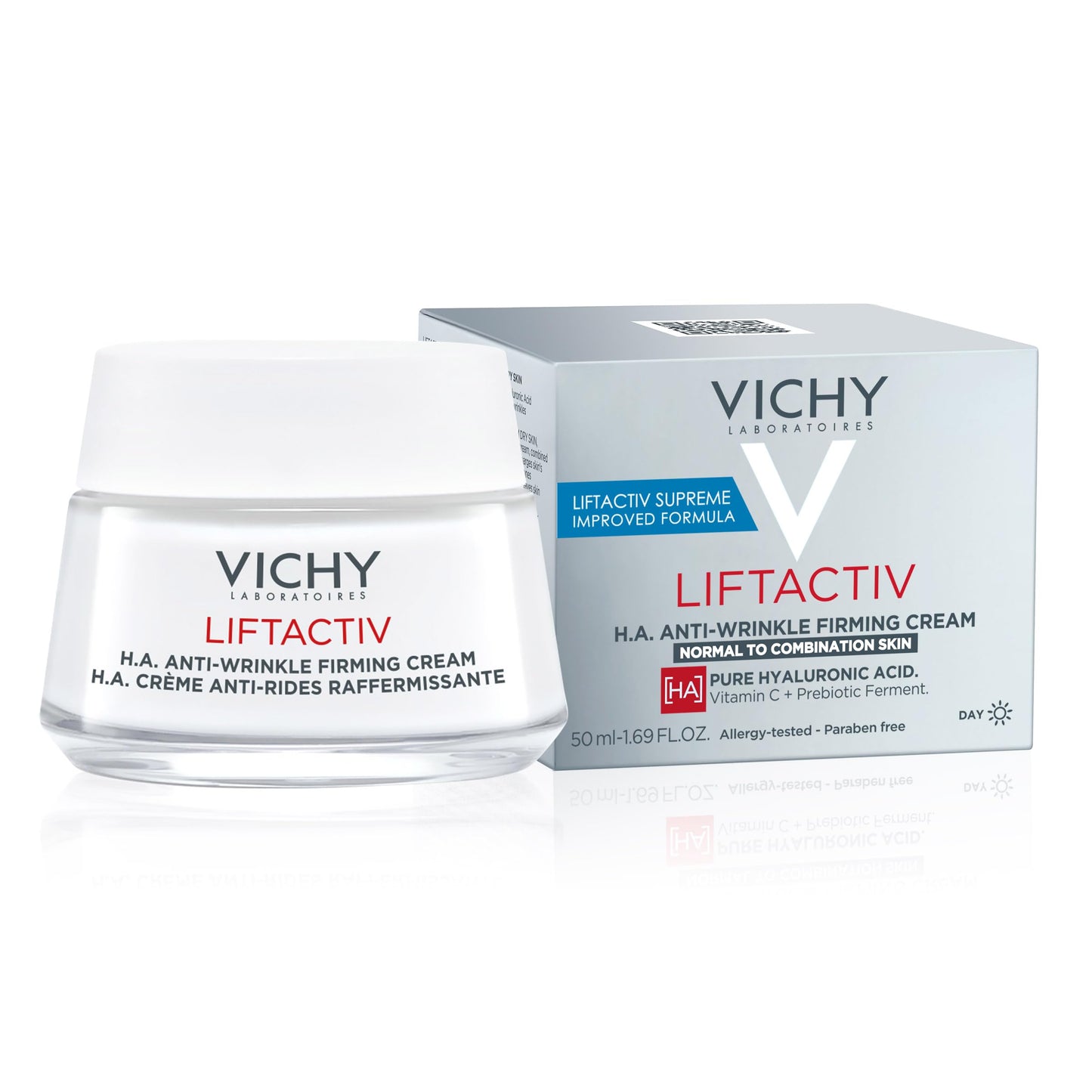 Vichy LiftActiv H.A. Anti-Wrinkle Firming Cream, Anti Aging Face Cream With Vitamin C & Hyaluronic Acid, Smoothing & Firming For Wrinkles, Visibly Plumps Skin & Improves Radiance