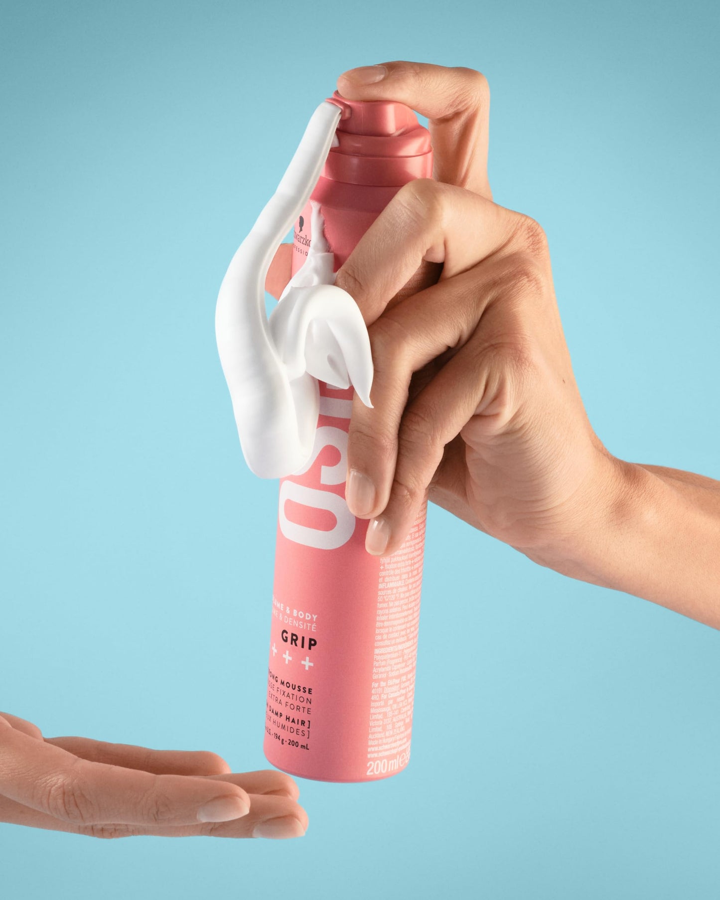 OSiS+ Grip Extreme Hold Mousse - Extra Strong Control Volume Mousse with Heat Protection