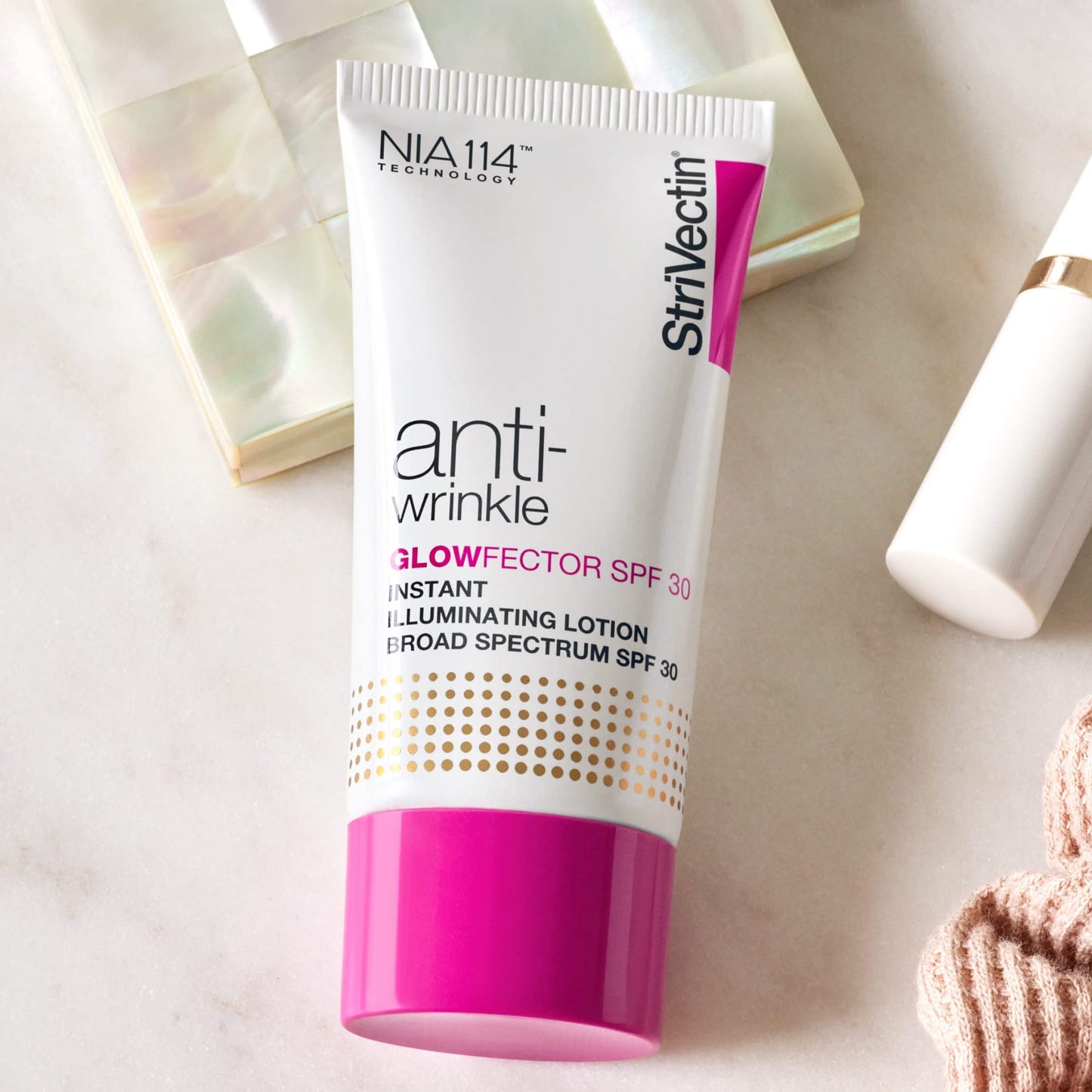 StriVectin GlowFector Instant llluminating Lotion Broad Spectrum SPF 30, Boosts Skin Radiance, 1 oz.