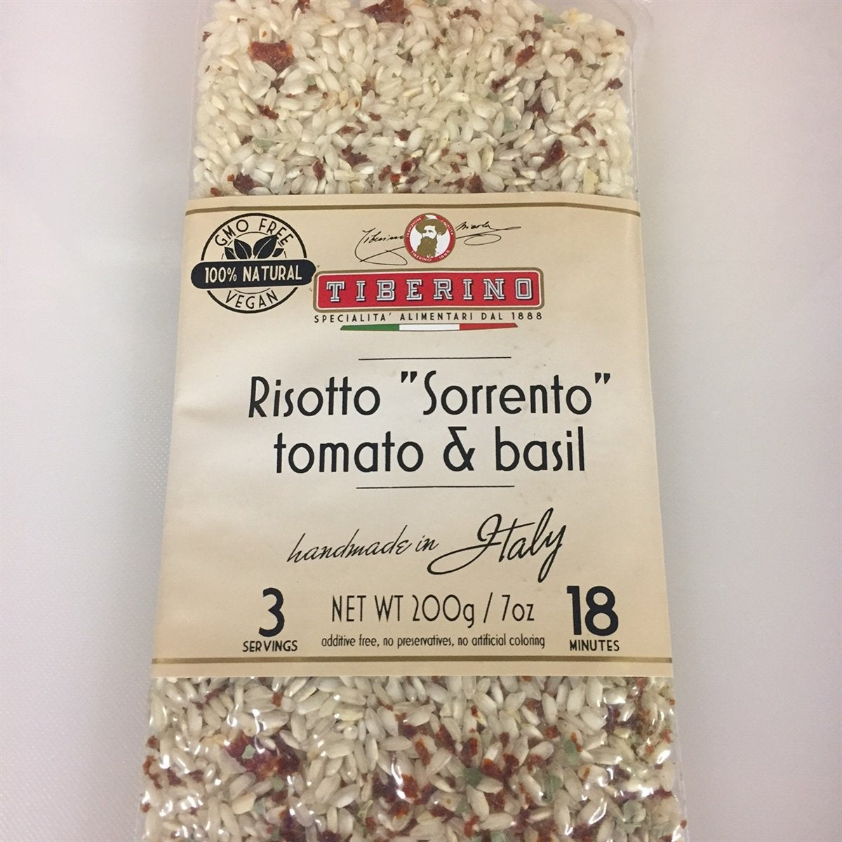 Tiberino's Real Italian Meals - Risotto Sorrento Tomato & Basil: Imported from Italy, 100% natural ingredients, No GMO's. Sun-dried Ingredients, 1 Pan Cooking, 7 oz - Perfect for Gourmet Food Lovers