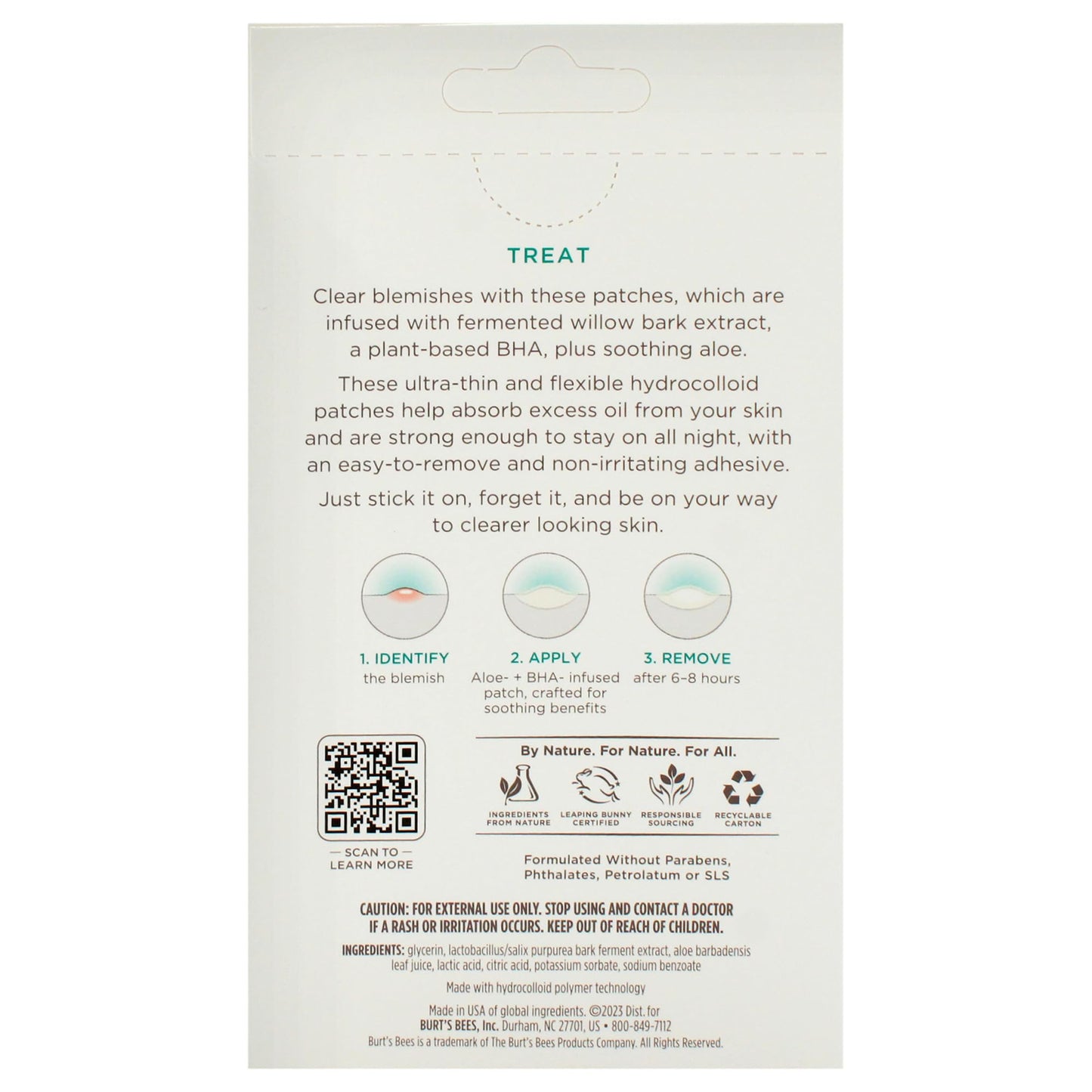 Burt's Bees Clear and Balanced Herbal Blemish Patch for Women - 24 Count Patches