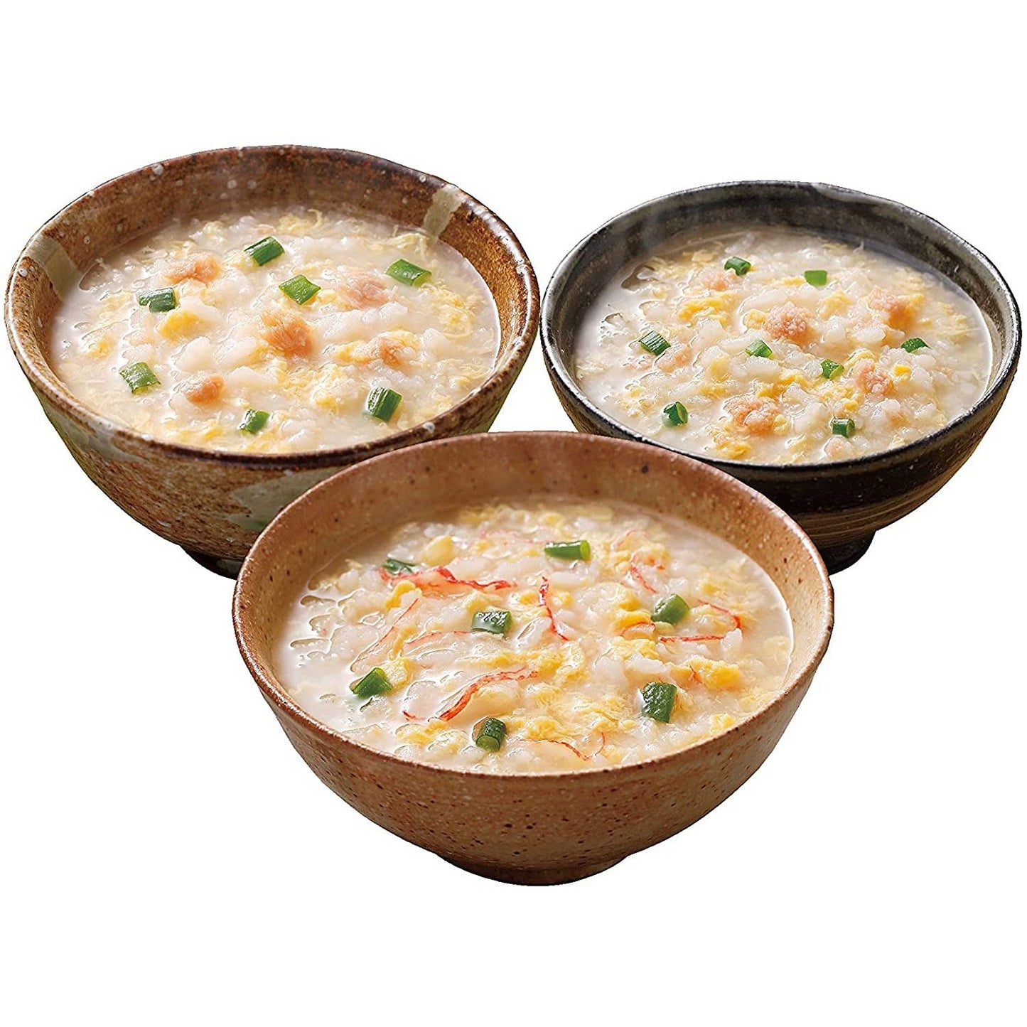 Rice Porridge Set (Roasted Crab, Roasted Salmon, Roasted Cod Roe) 100% Japanese Rice 0.7oz x 3types Japanese Freeze Dry Instant Porridge Amano Foods Ninjapo
