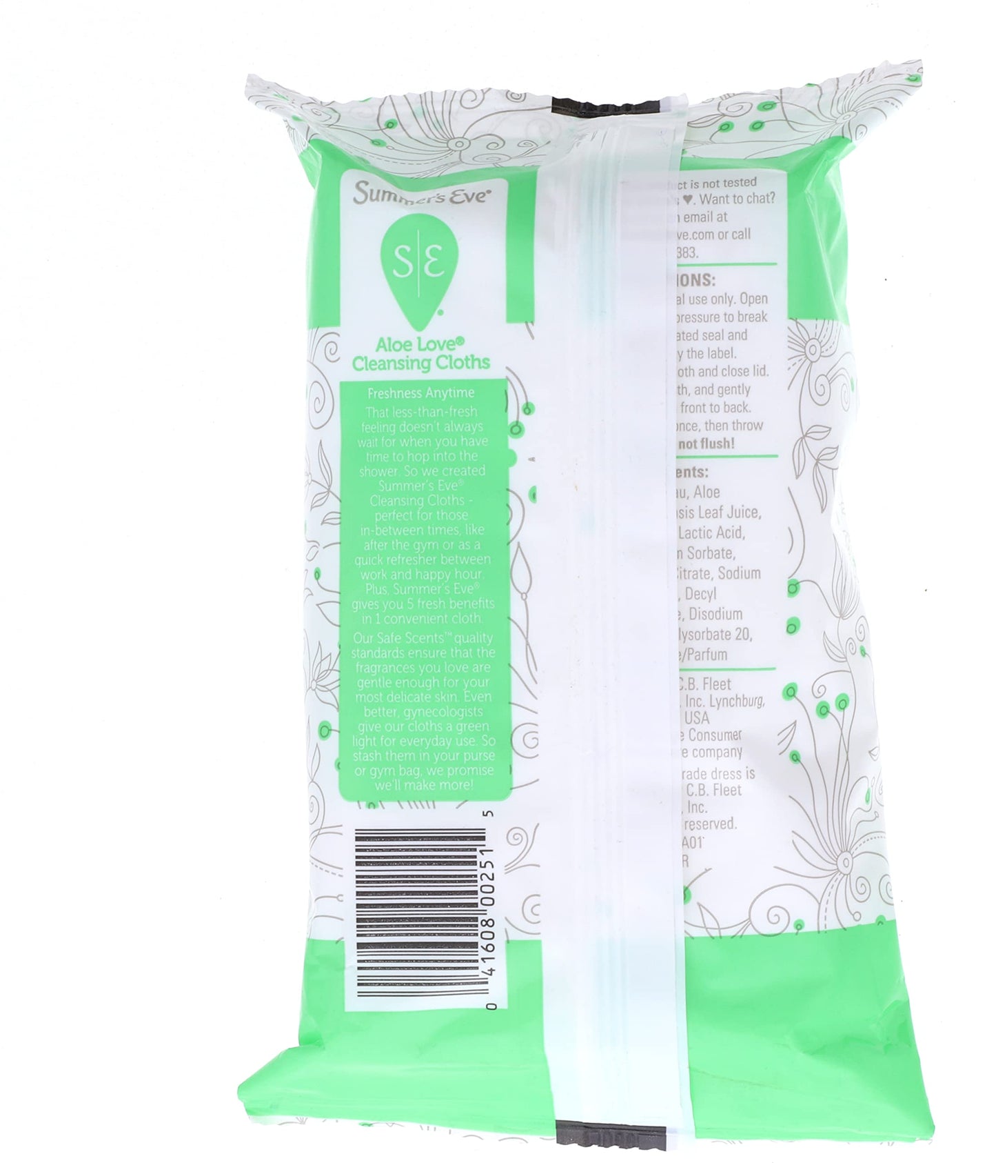 Summer's Eve Cleansing Cloths, Aloe Love, 32 ea - 2pc