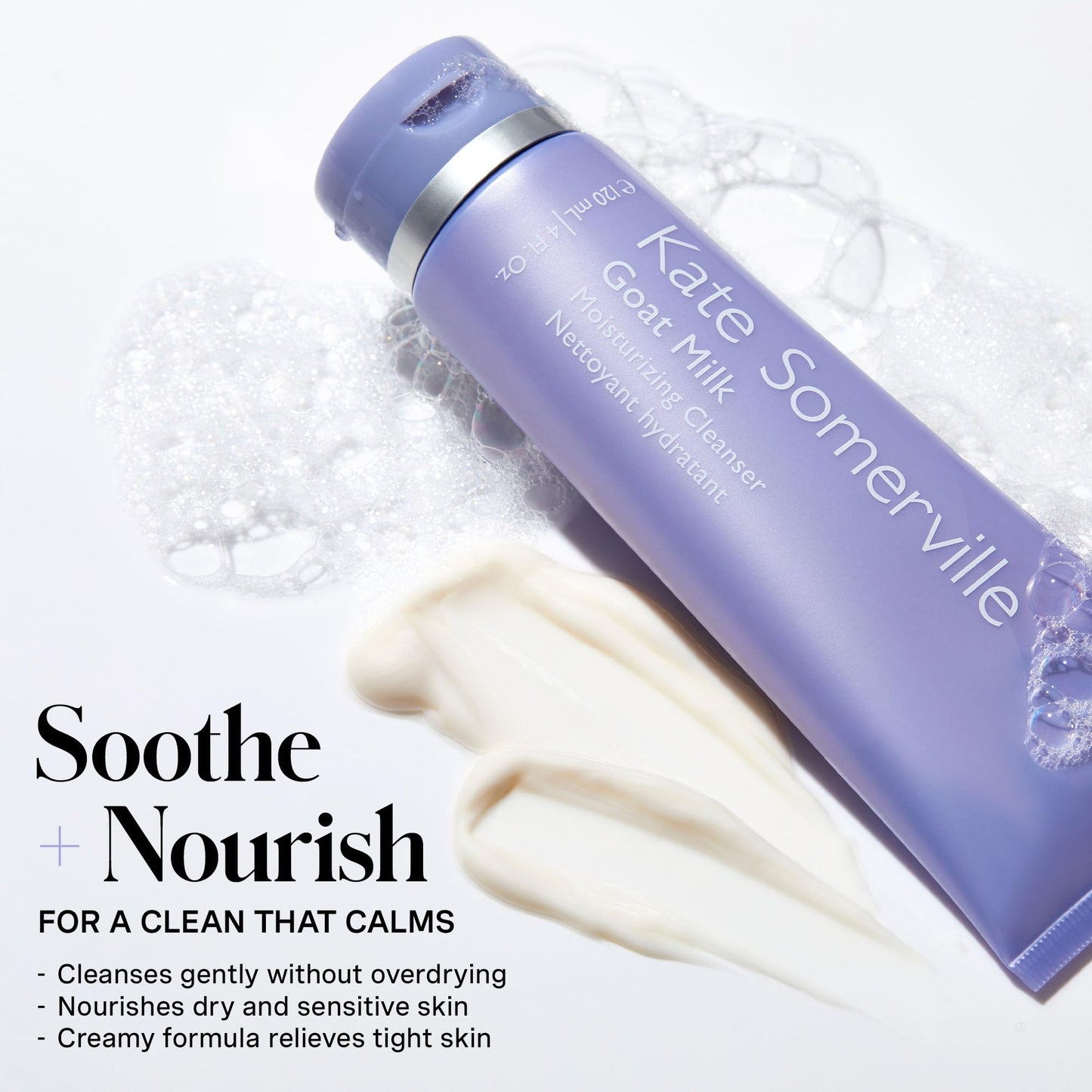 Kate Somerville Stressed Skin Saviors Goat Milk Set – Full Sized Face and Body Skincare Set with Goat Milk Cleanser & Goat Milk Body Lotion