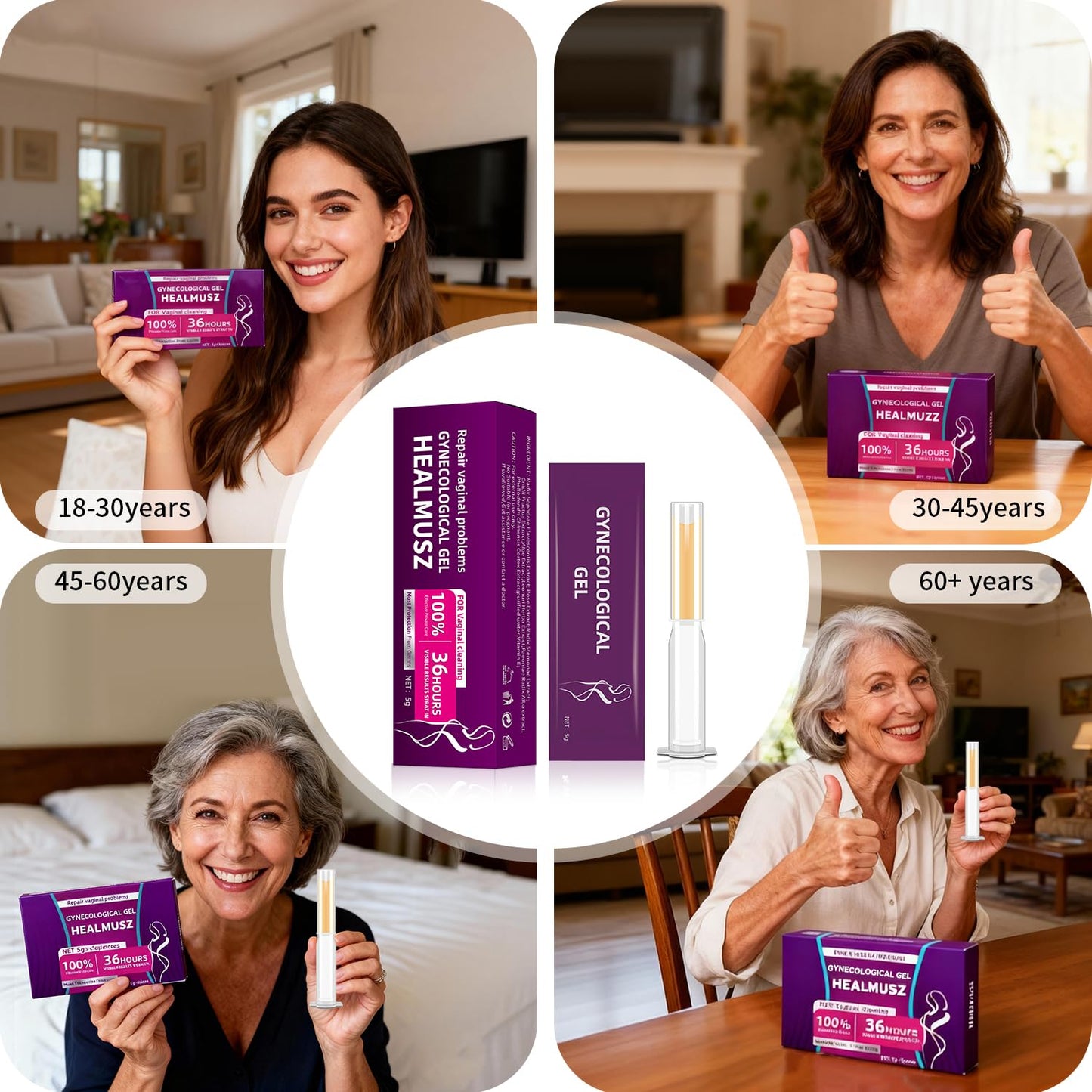 Vaginal Moisturizing Gel, Long Lasting for Vaginal Dryness & Irritation, Vaginal Moisturizer with Hyaluronic Acid & Vitamin E,Feminine Care Hormone Free, 5 Pre-Filled Tubes