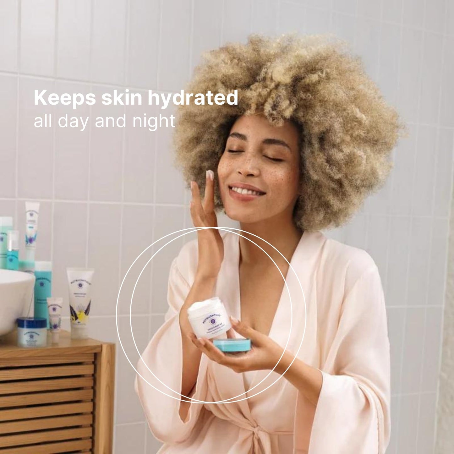 Nu Skin Moisturize Me Intense Hydrate Cream | 2.5 fl oz | Nighttime Hydrating Face Cream with Bioadaptive Botanicals, Aloe, Pistachio Oil & Vitamin E | Moisturizer for Dry Skin | Skin Care Essential