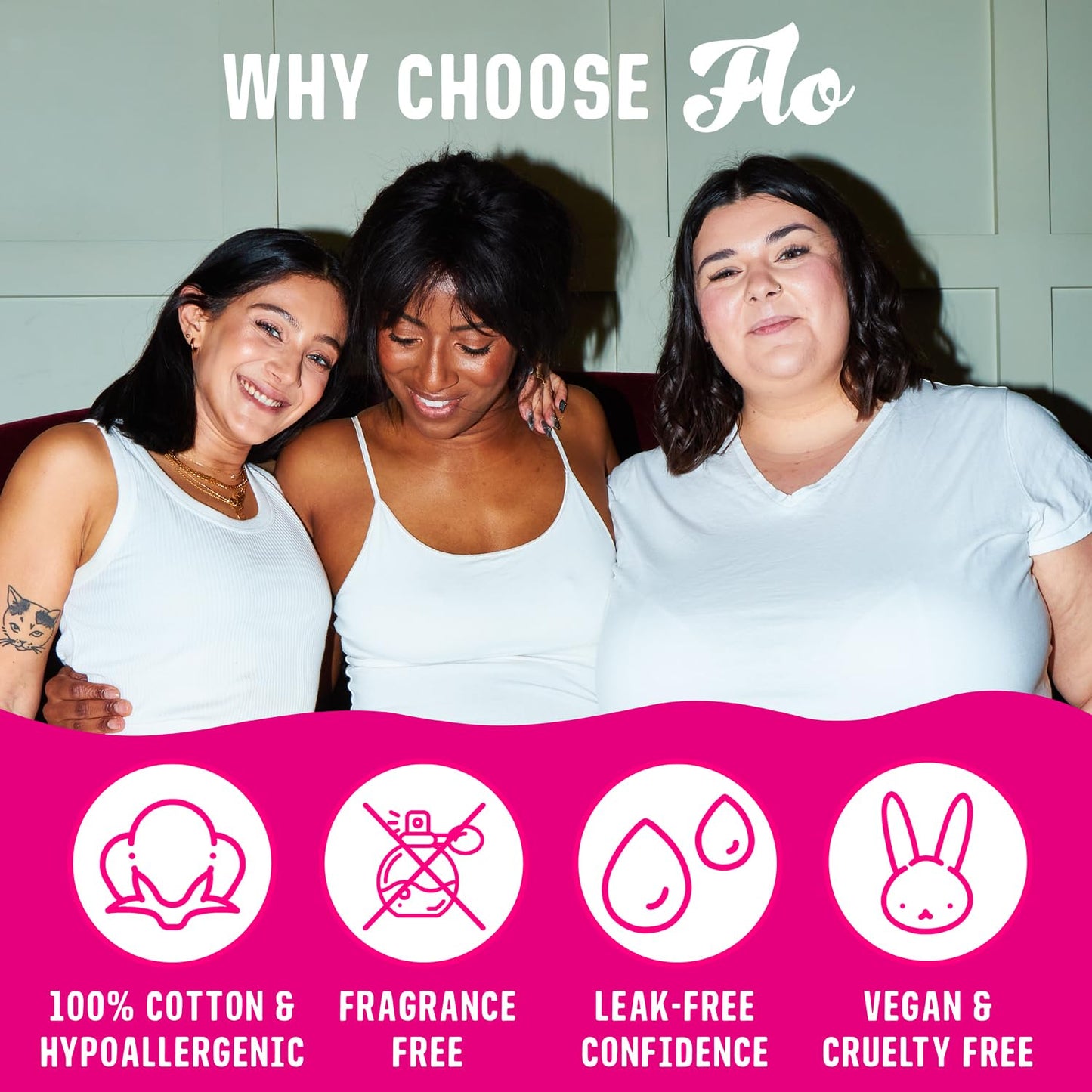 FLO Organic Cotton Super & Regular Tampon Bundle (64 tampons)