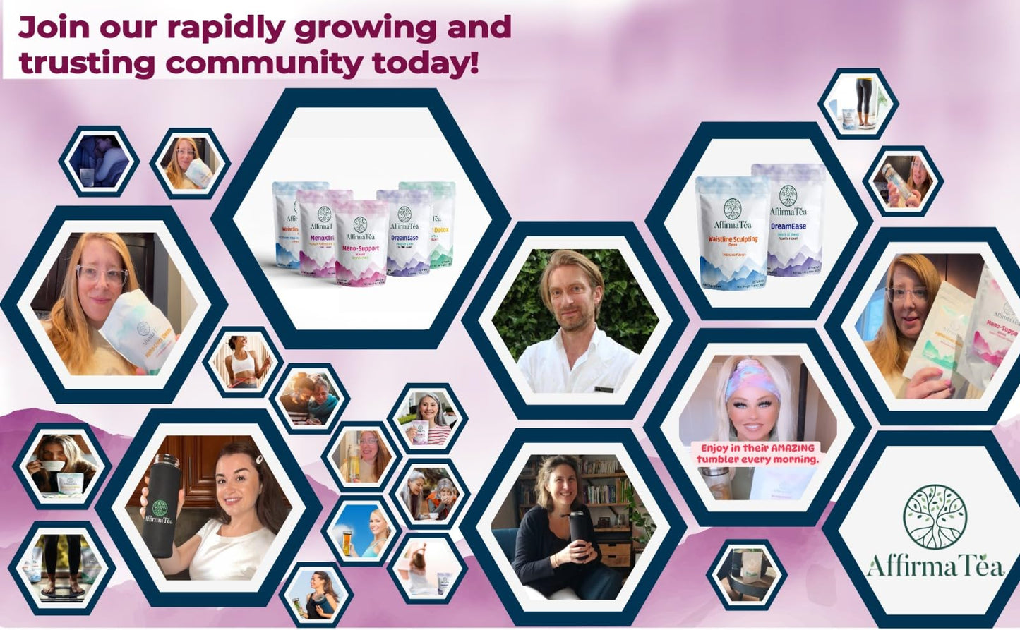 MenoXTrim Organic Menopause Relief: Hormone Balance | Bloating | Hot Flashes | Excess Water | Midlife Belly | Yerba Mate, Dandelion, Nettle Leaf, Lemon Balm, Turmeric, Ginger | Natural Açai Flavor.
