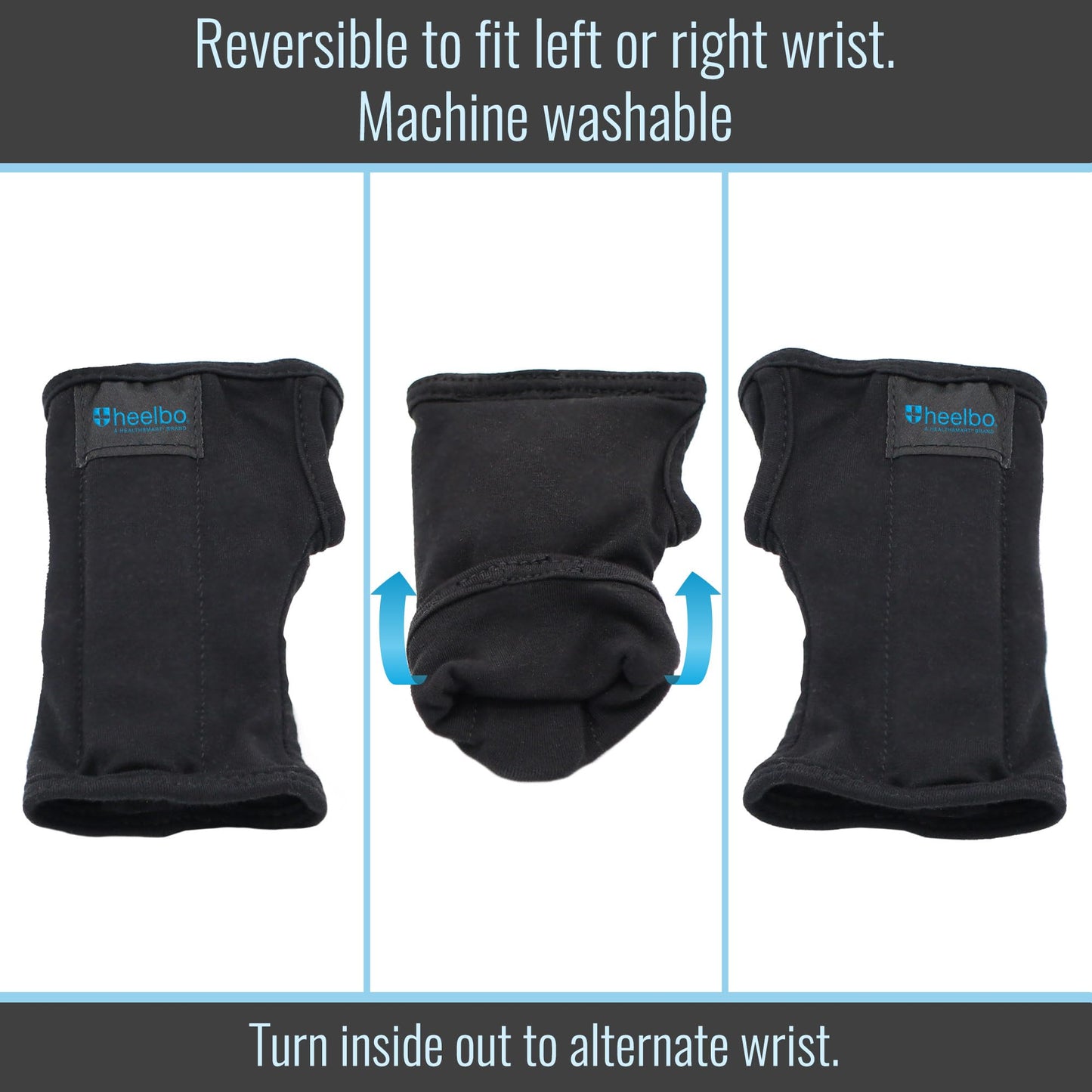 Heelbo Carpal Tunnel Wrist Brace, FSA & HSA Eligible, Carpal Tunnel Relief, Fits Left & Right Hand, Flexible Support Splint, Support Beads Improve Circulation, Medium