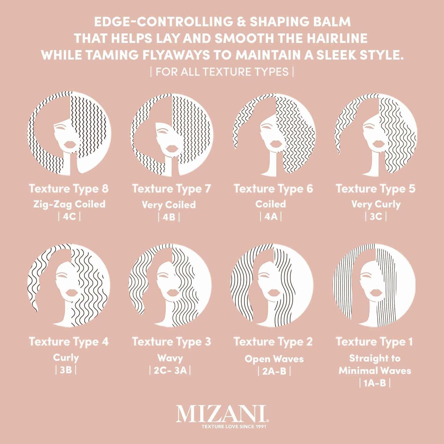 Mizani Artful Edges Edge Control Gel - Flake-Free With No Buildup, Keeps Sleek Styles in Place and Strong Hold, With Castor Oil & Shea Butter
