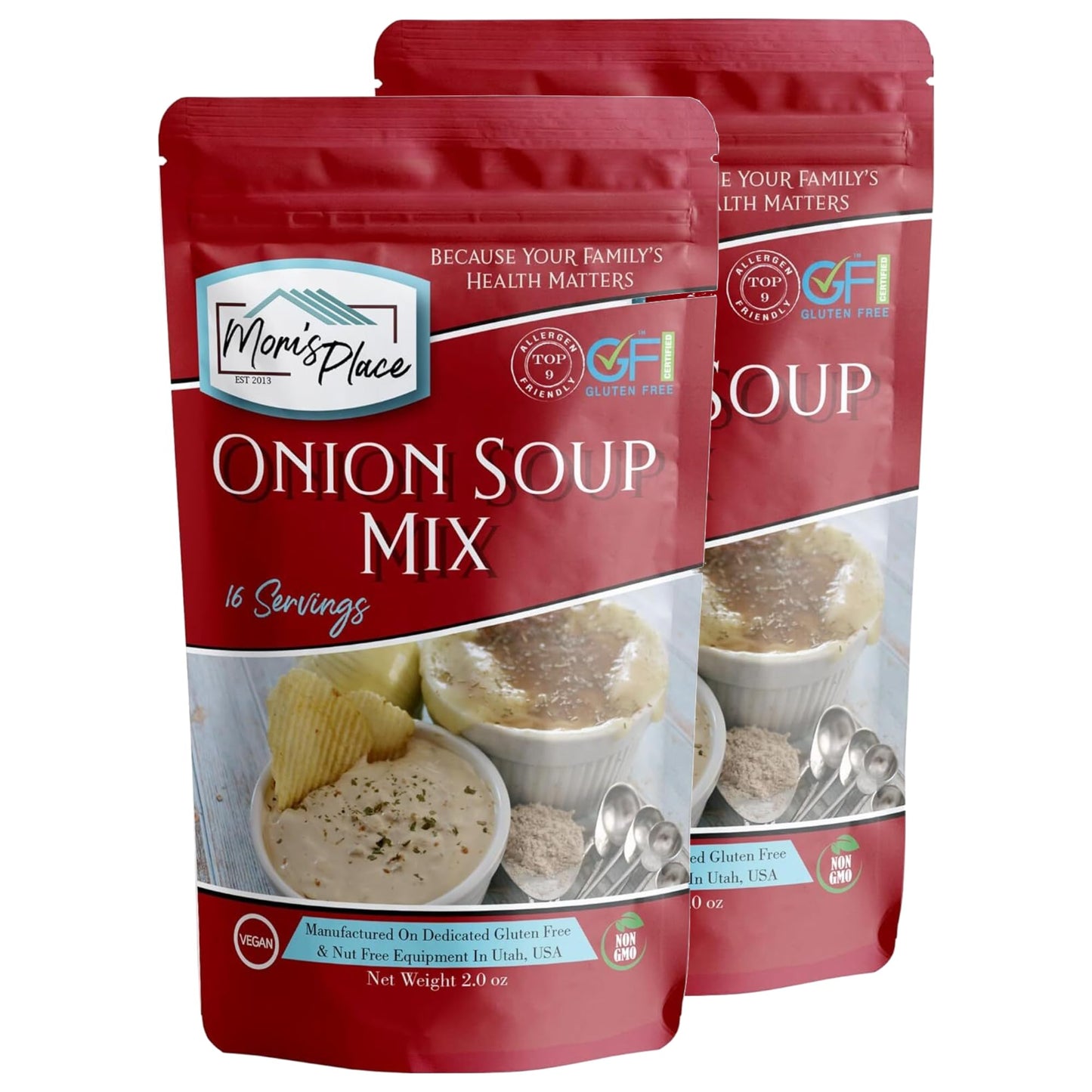 Mom’s Place Gluten-Free Onion Soup Mix (Pack of 2, Onion)