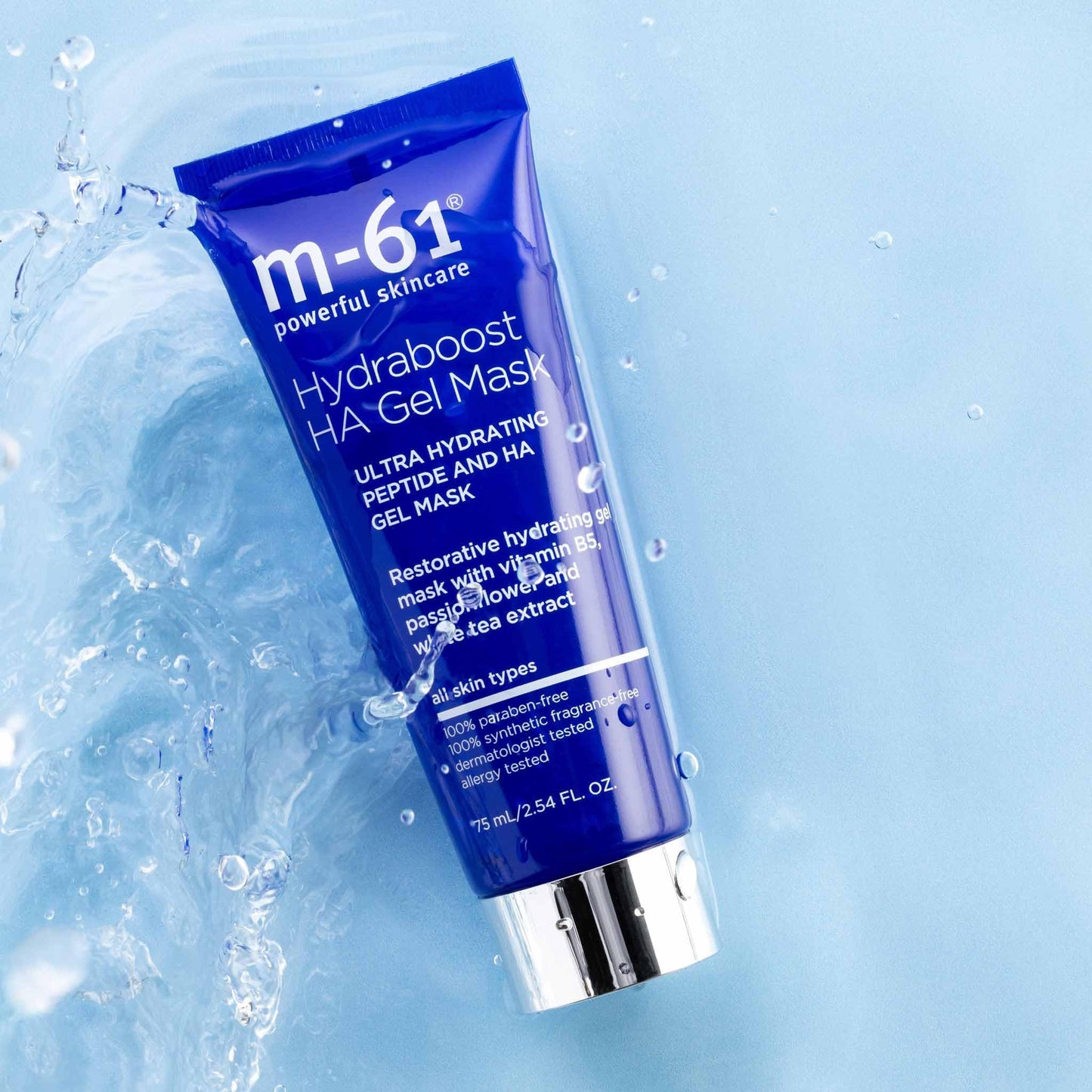 m-61 Hydraboost HA Gel Mask | Ultra-Hydrating, Cooling Gel Mask With Hyaluronic Acid, Vitamin B5, Peptides, and White Tea Extract, 2.5 Fl. Oz.