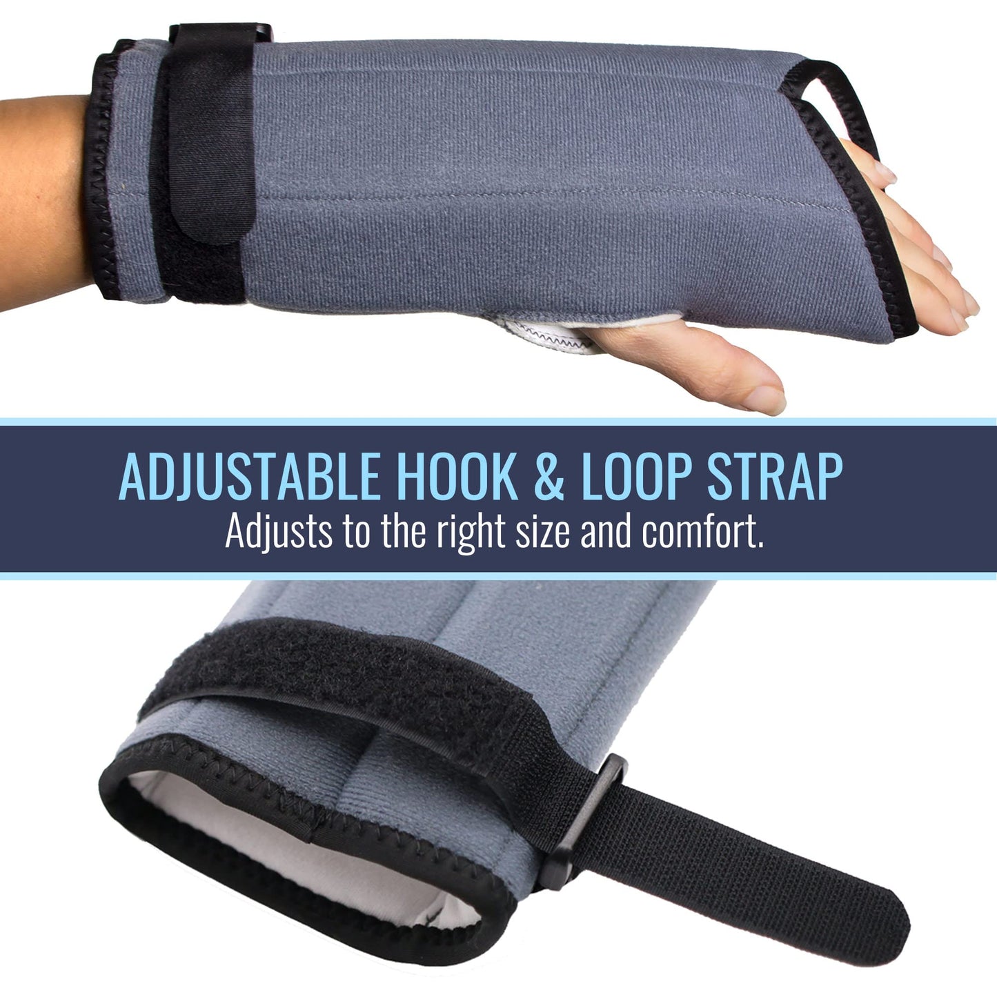 Heelbo Night Wrist Support Brace for Carpal Tunnel, Arthritis Pain, Tendonitis, Beaded Cushion Support, Fits Right & Left Hand, Adjustable, Unisex, Fits Most, Made for Sleep (Pack of 1)